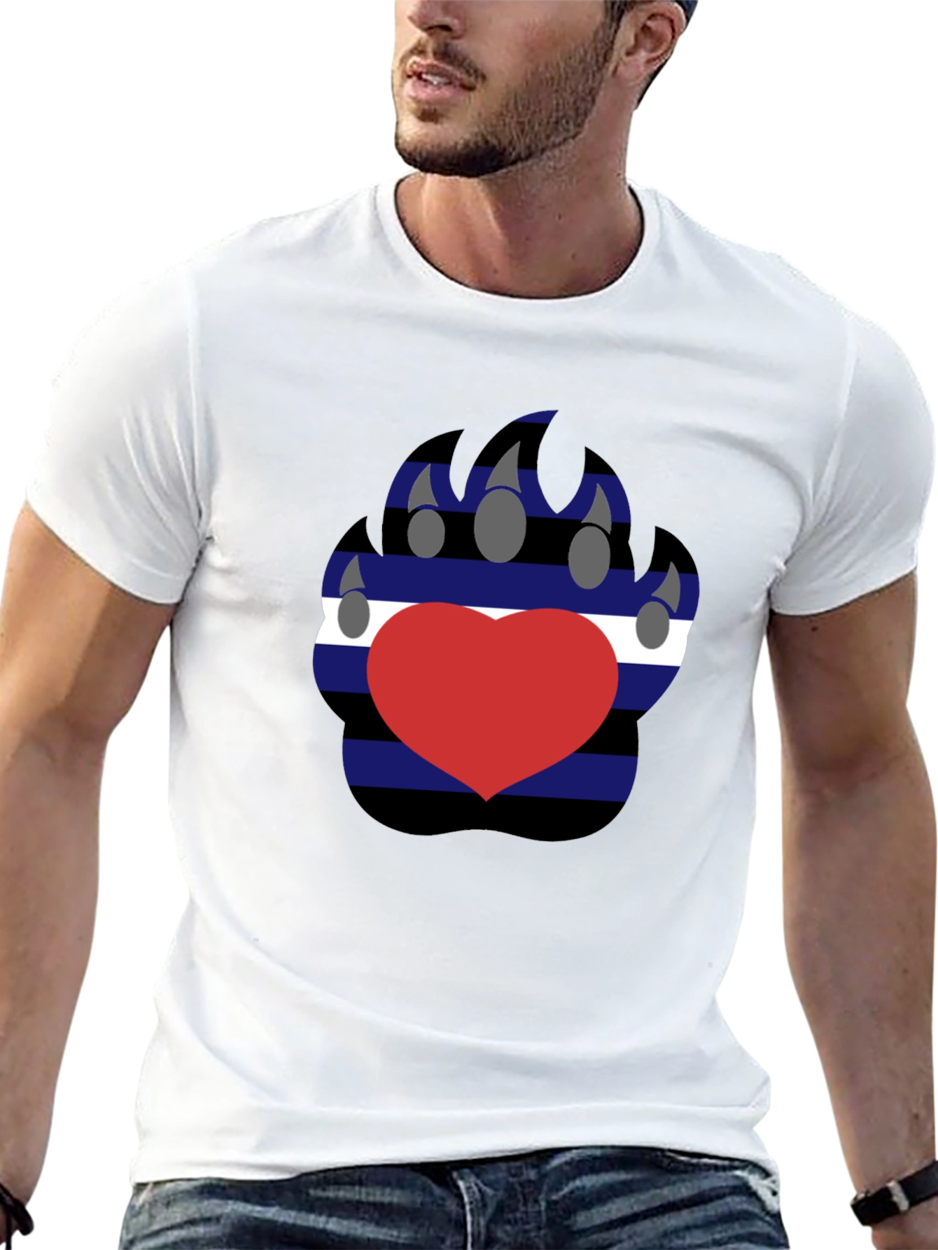 Leather Pride Bear Paw T-Shirt