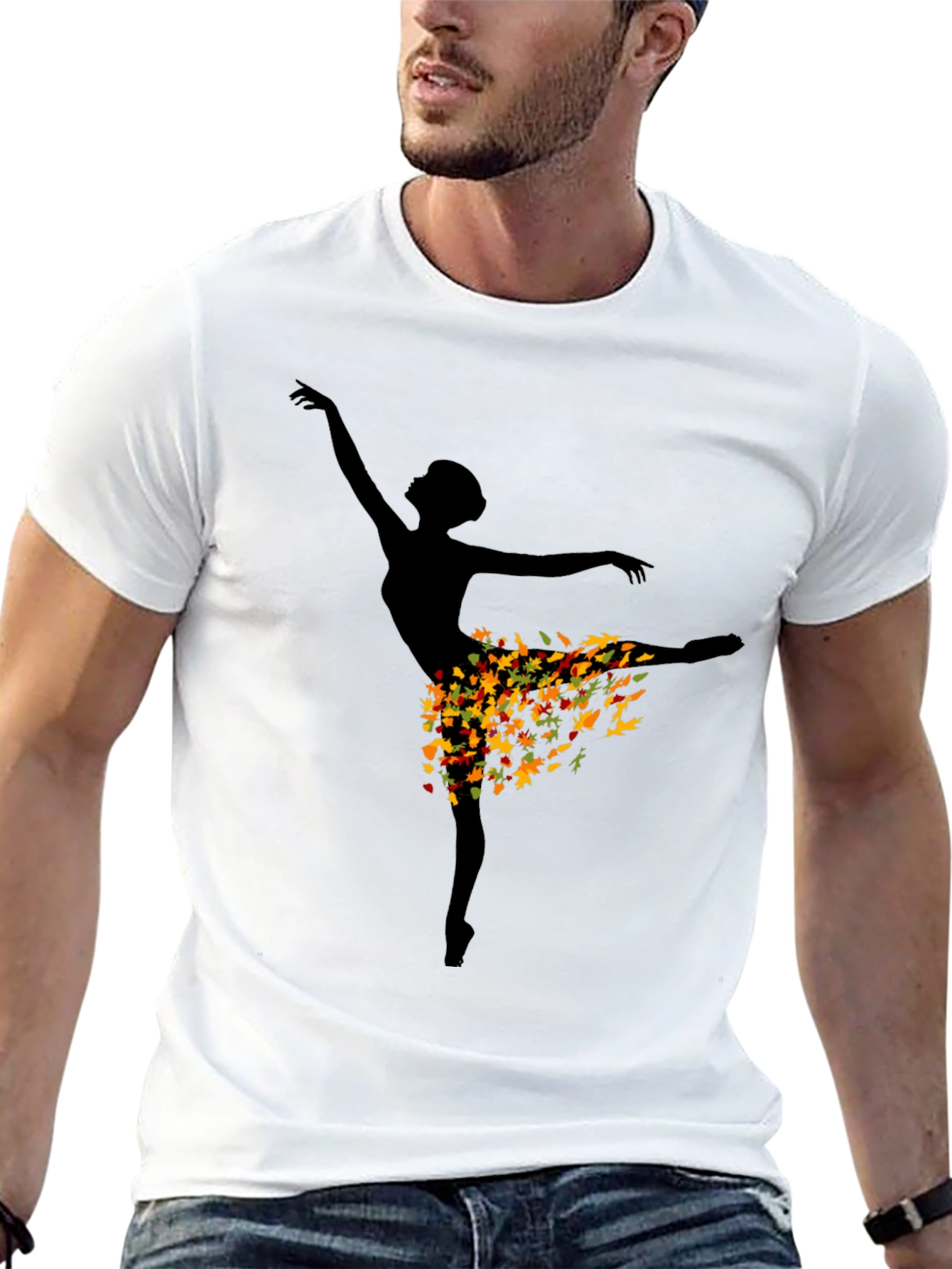Autumn Ballerina Black T-Shirt
