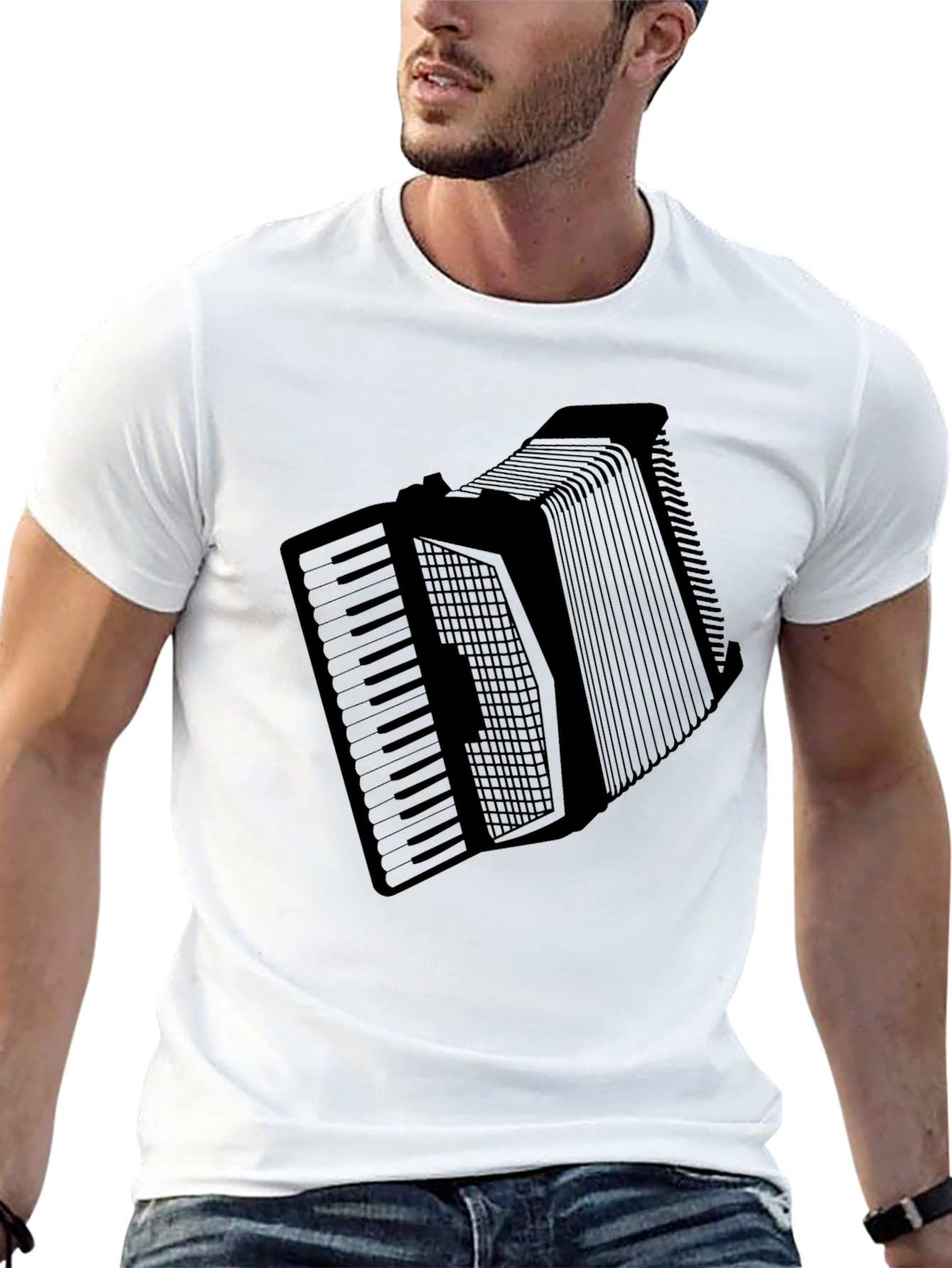 Accordion Graphic Black T-Shirt
