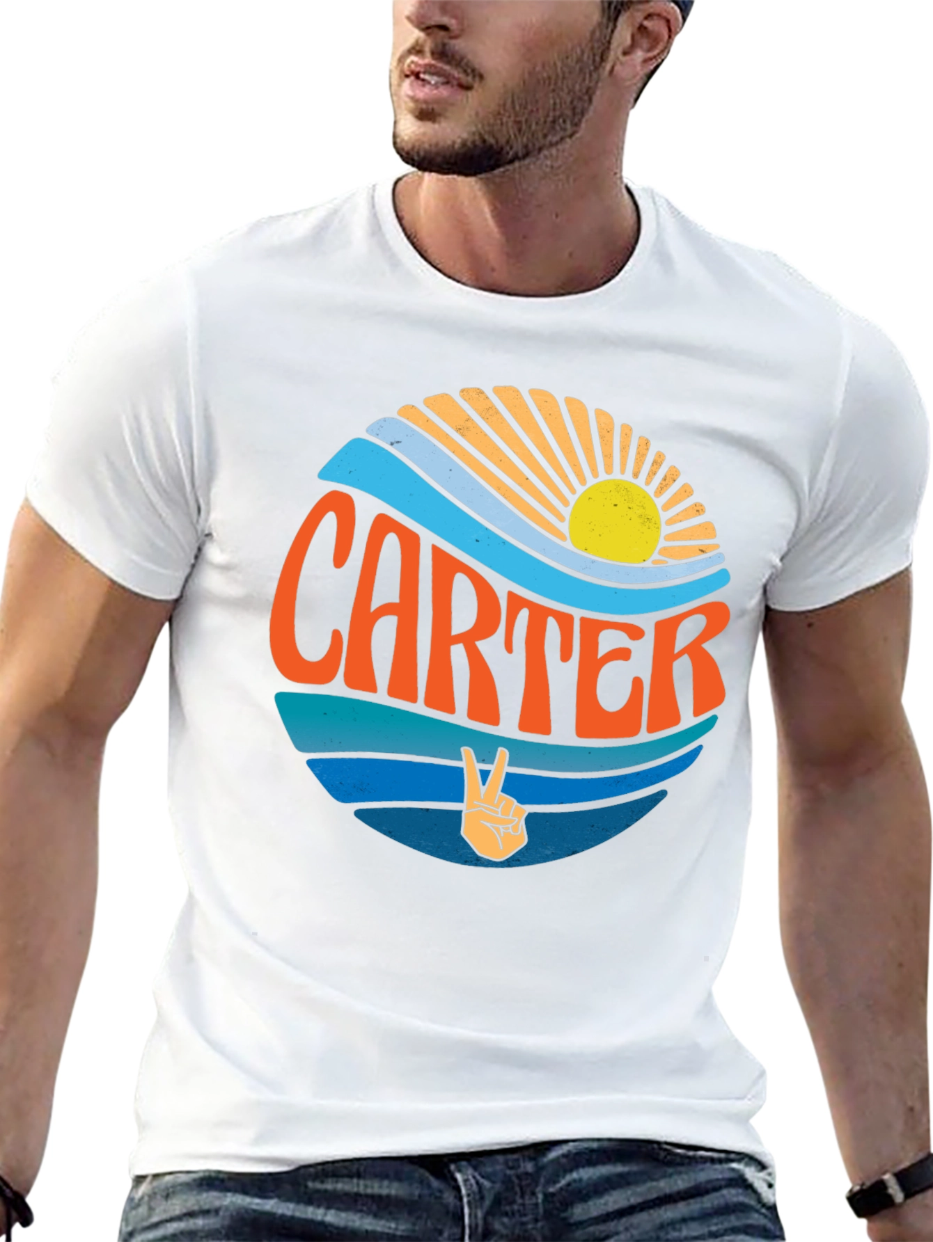 Carter Retro Graphic T-Shirt - Hippie Vibes