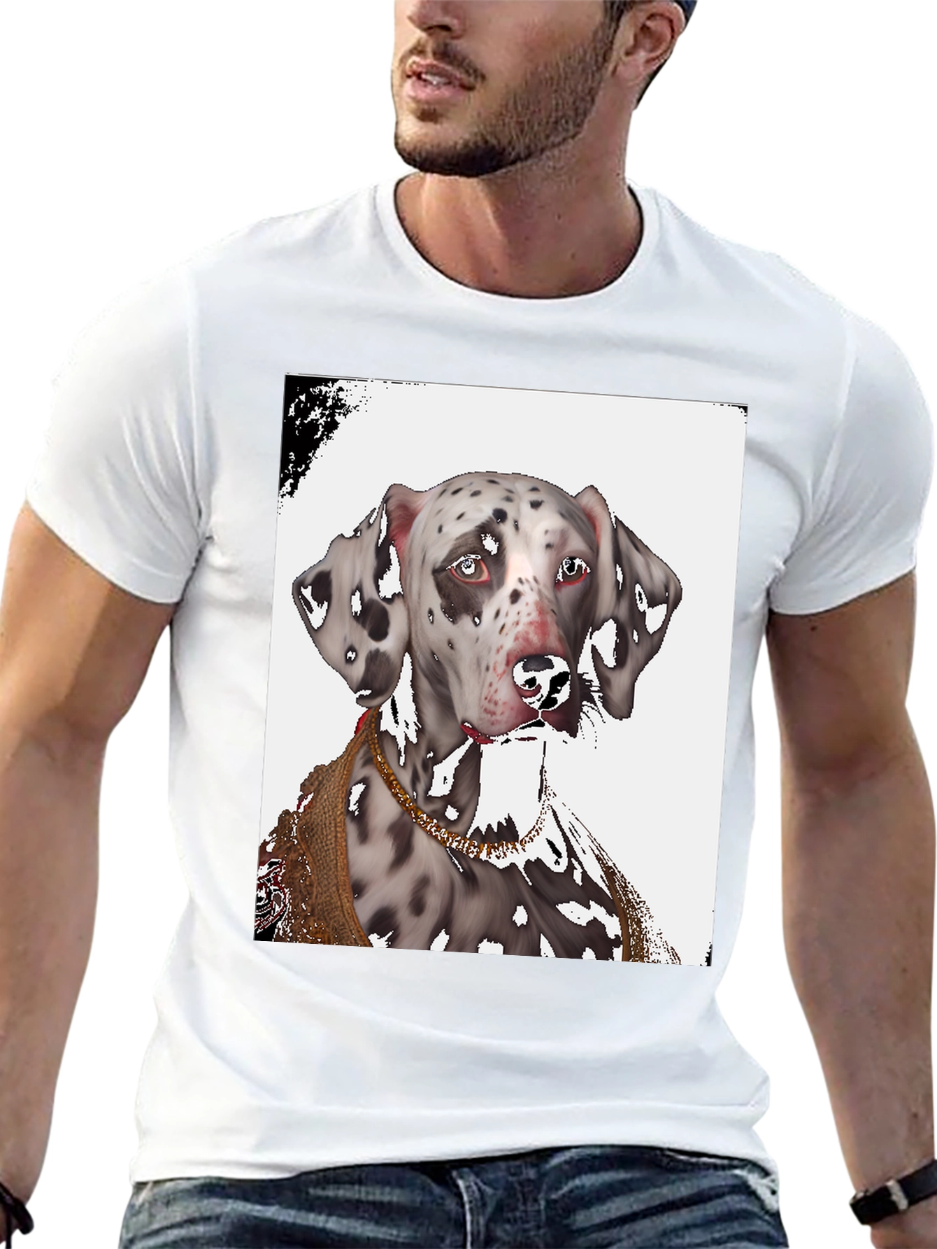 Dalmatian Dog Graphic Print T-Shirt