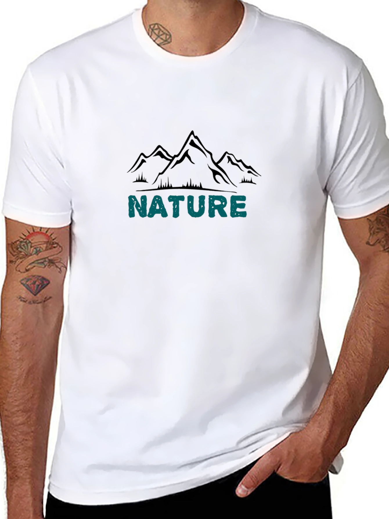 Nature Graphic Black T-Shirt