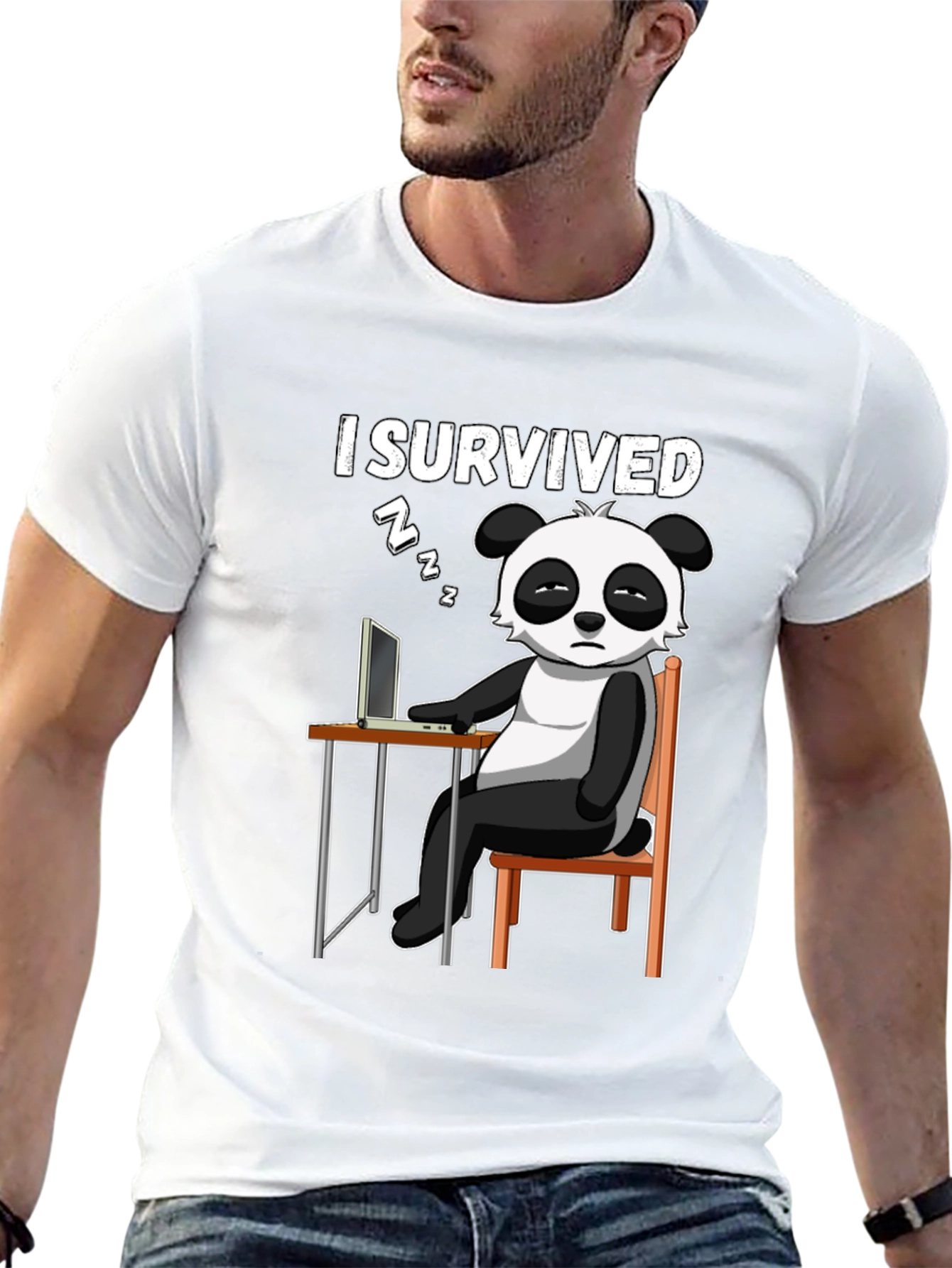 I Survived Panda Graphic T-Shirt