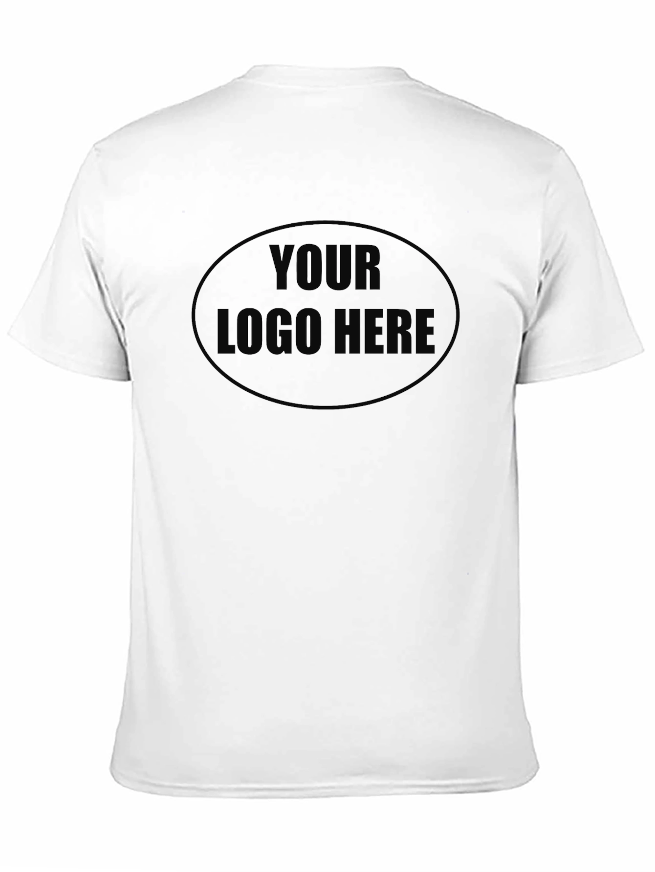 Mens Black Custom Logo T-Shirt - Casual Comfort