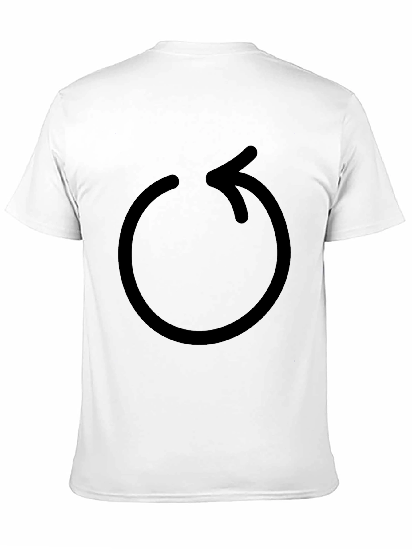 Black T-Shirt with Circular Arrow Graphic