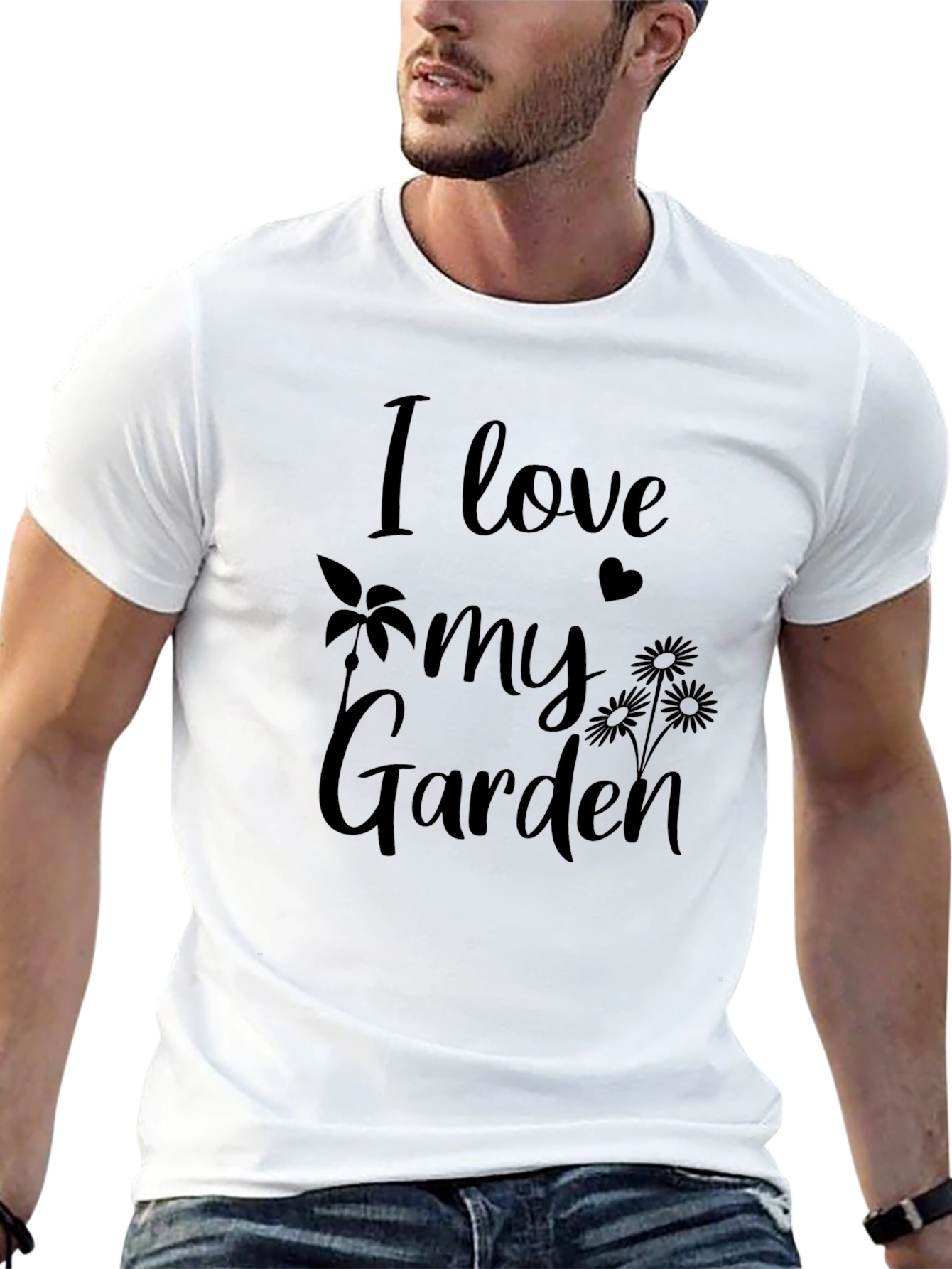 I Love My Garden Black T-Shirt