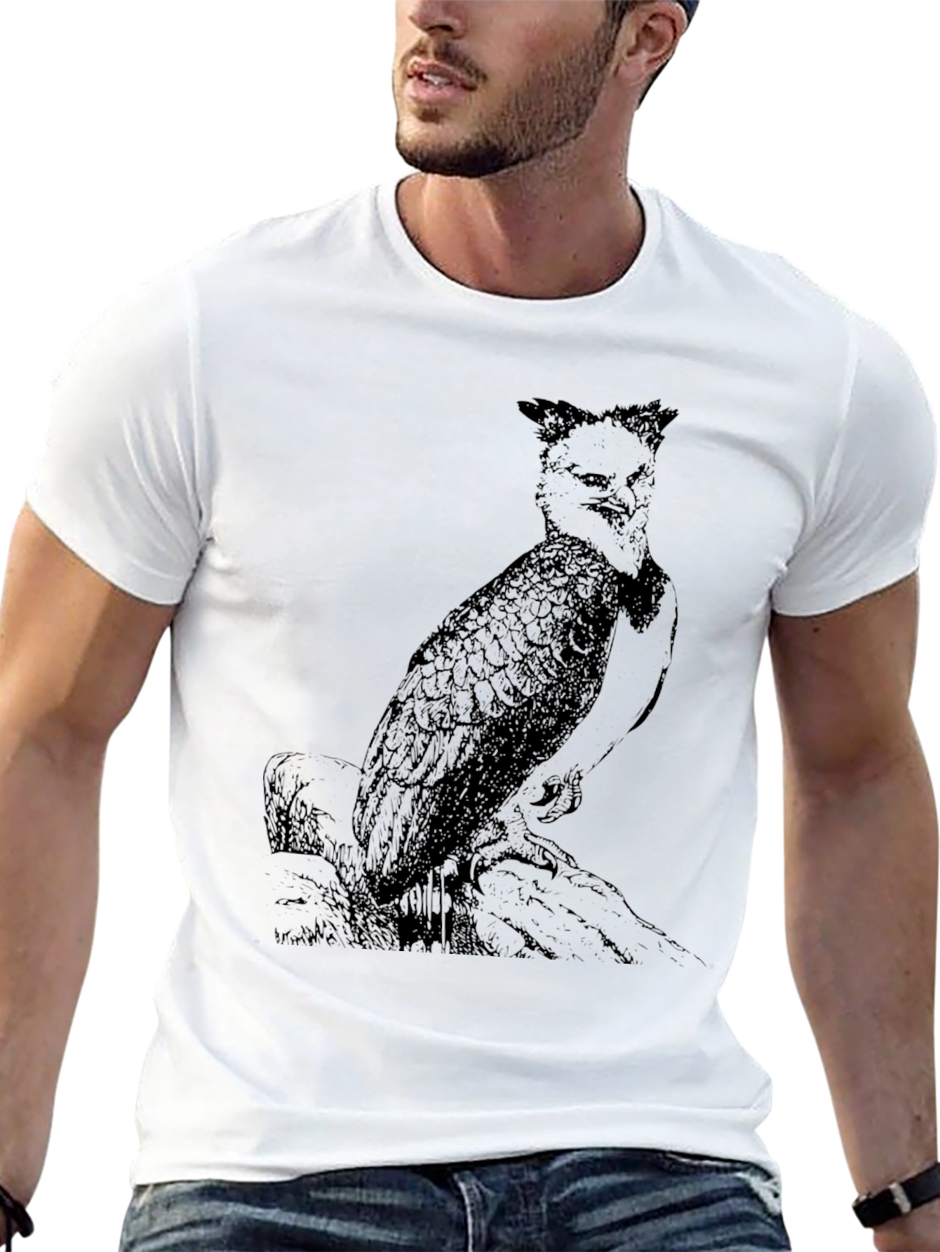 Black Graphic Tee - Philippine Eagle Design