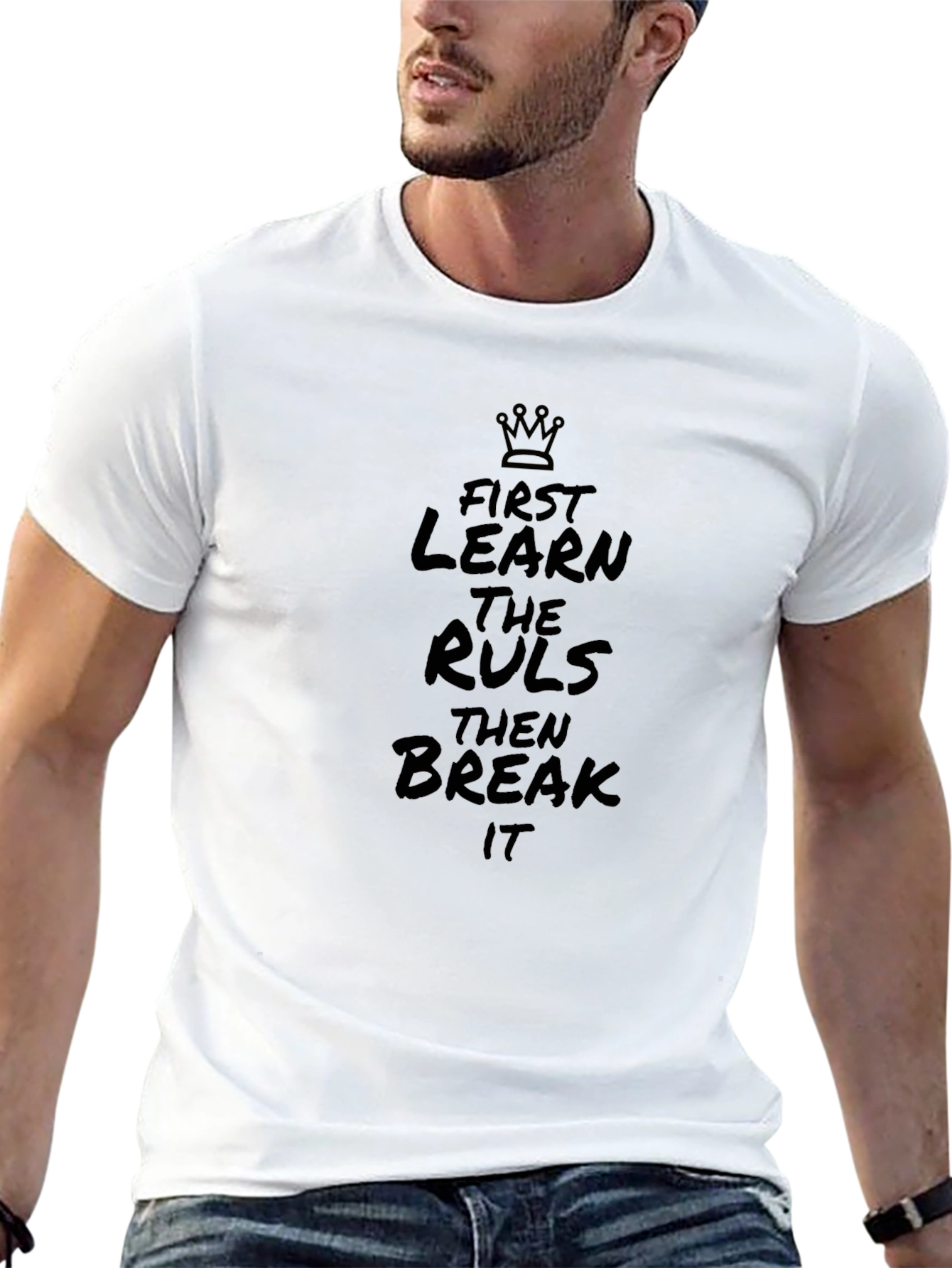 Learn the Rules T-Shirt - Black Graphic Tee