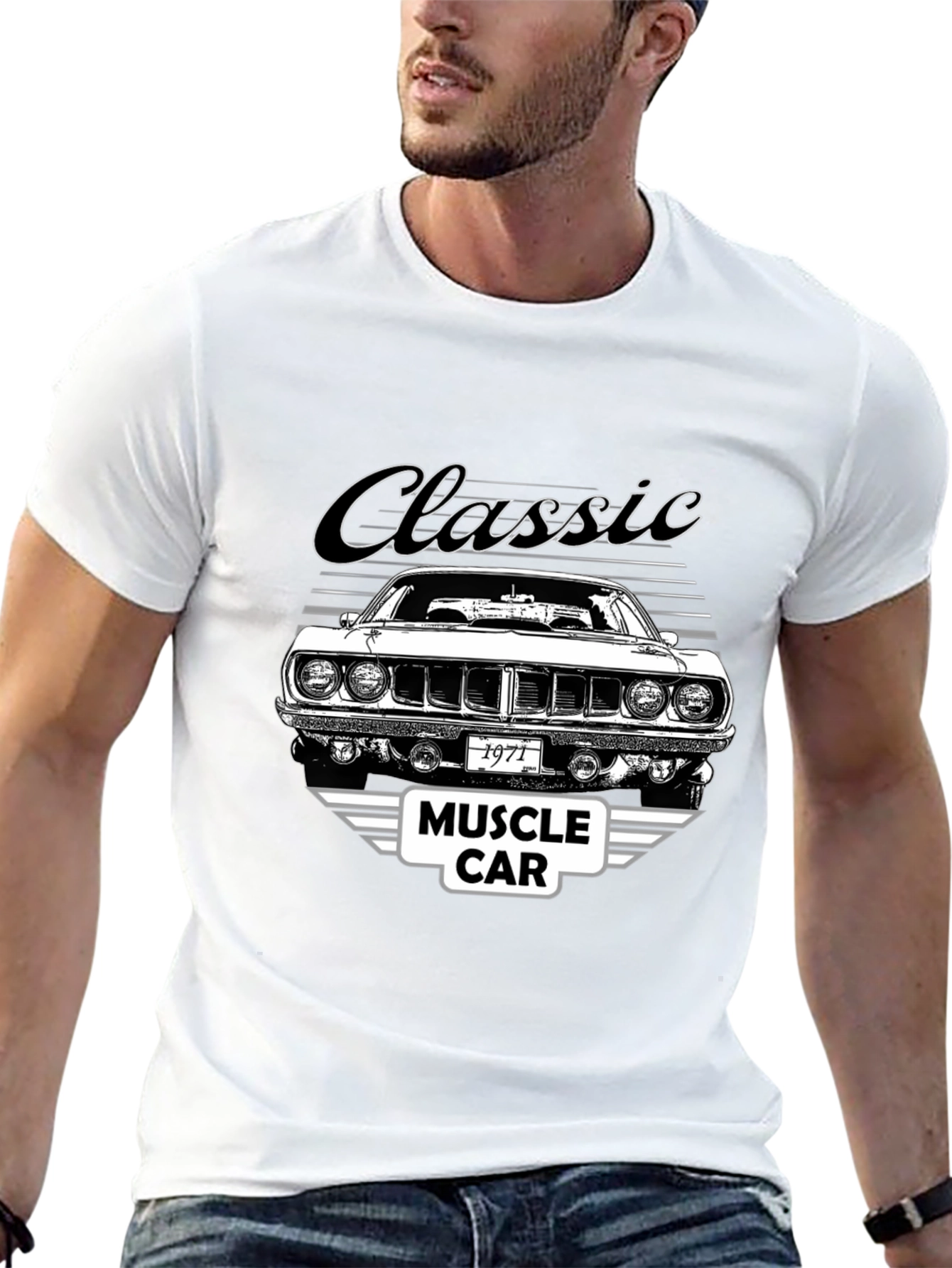 Classic 1971 Muscle Car Graphic T-Shirt