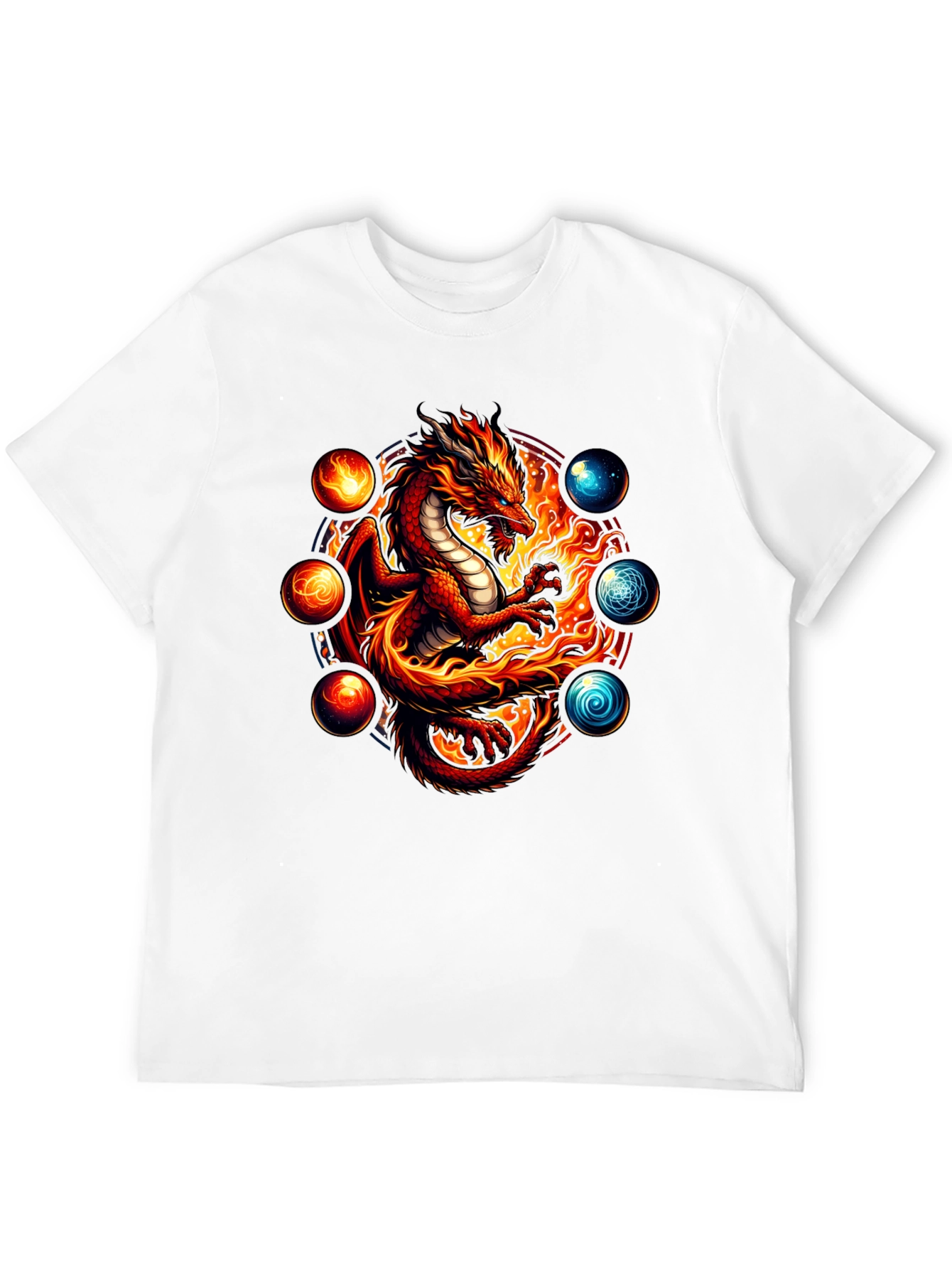 Dragon Sphere Graphic Tee - Bold Black T-Shirt