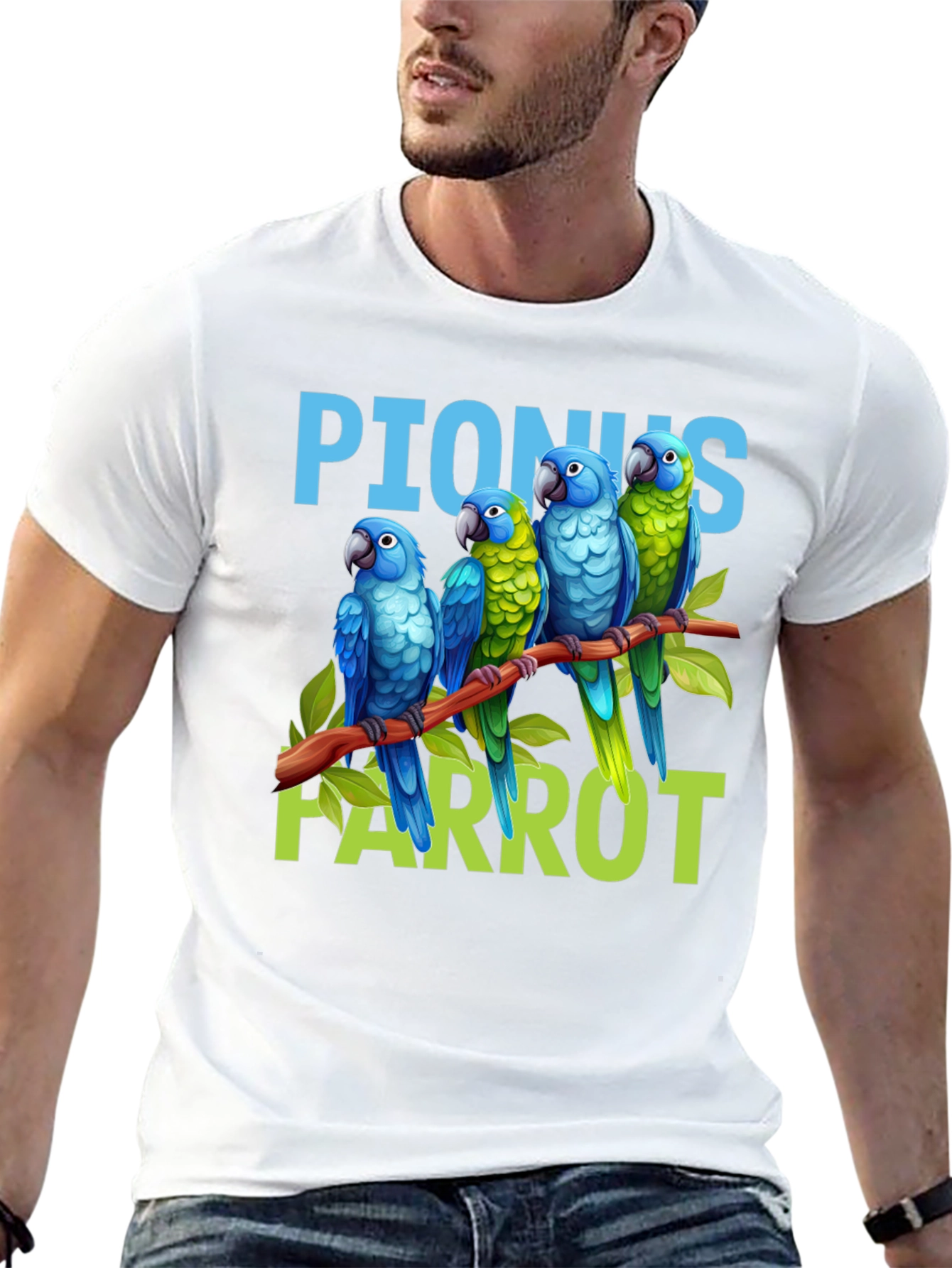 Pionus Parrot Graphic T-Shirt - Bird Lover Apparel