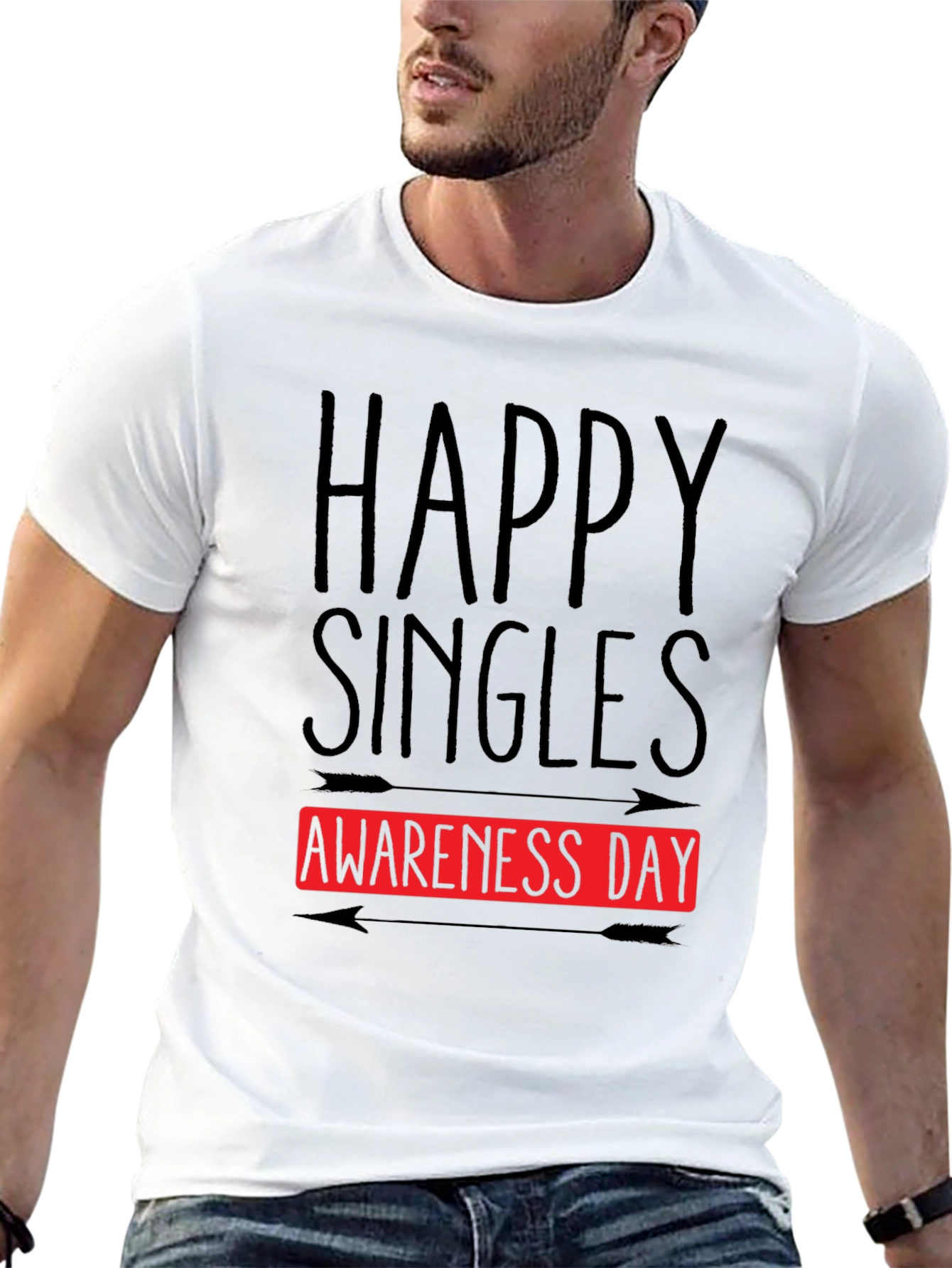 Happy Singles Awareness Day Black T-Shirt