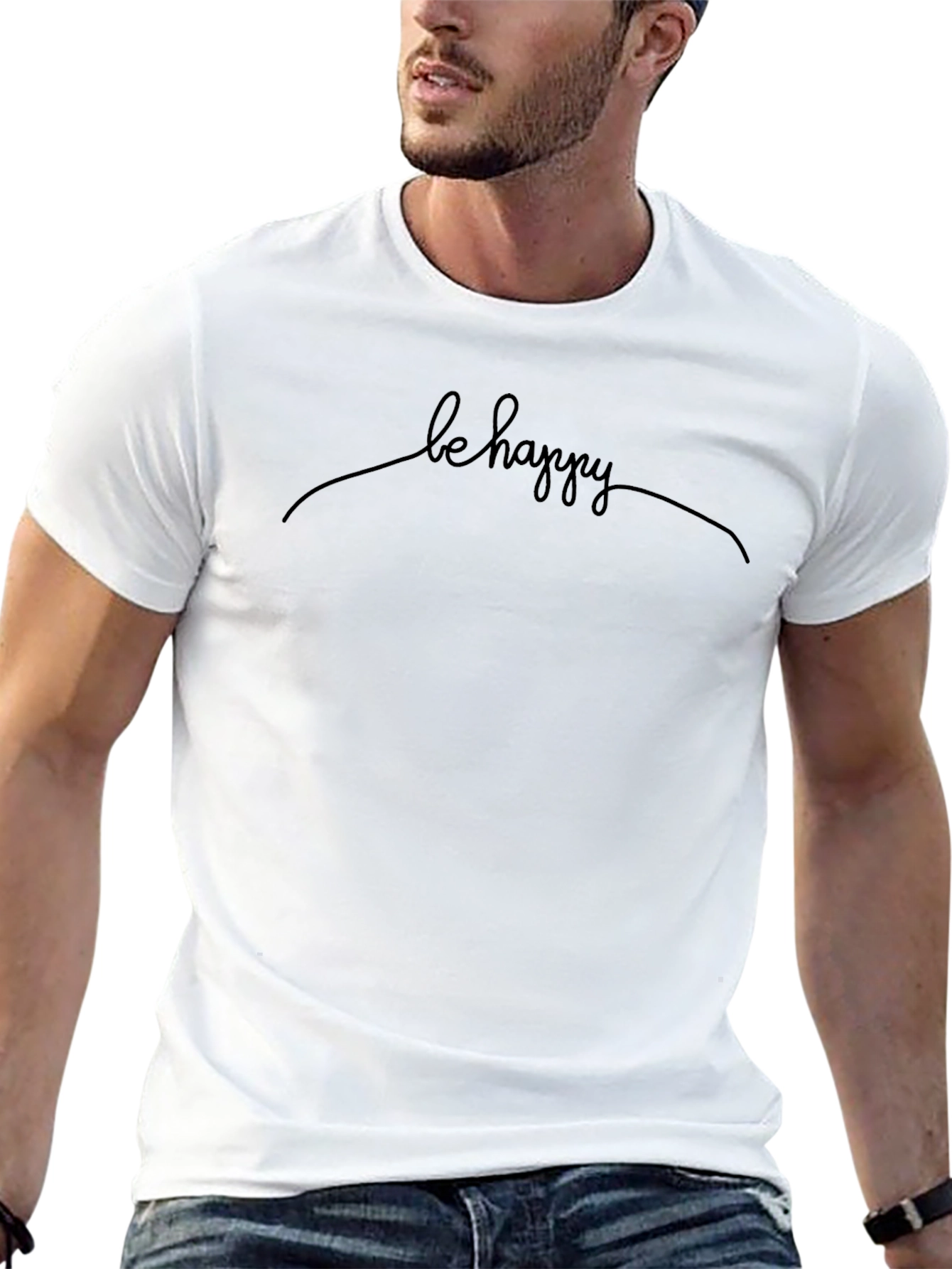 Be Happy Graphic Tee - Casual Comfort