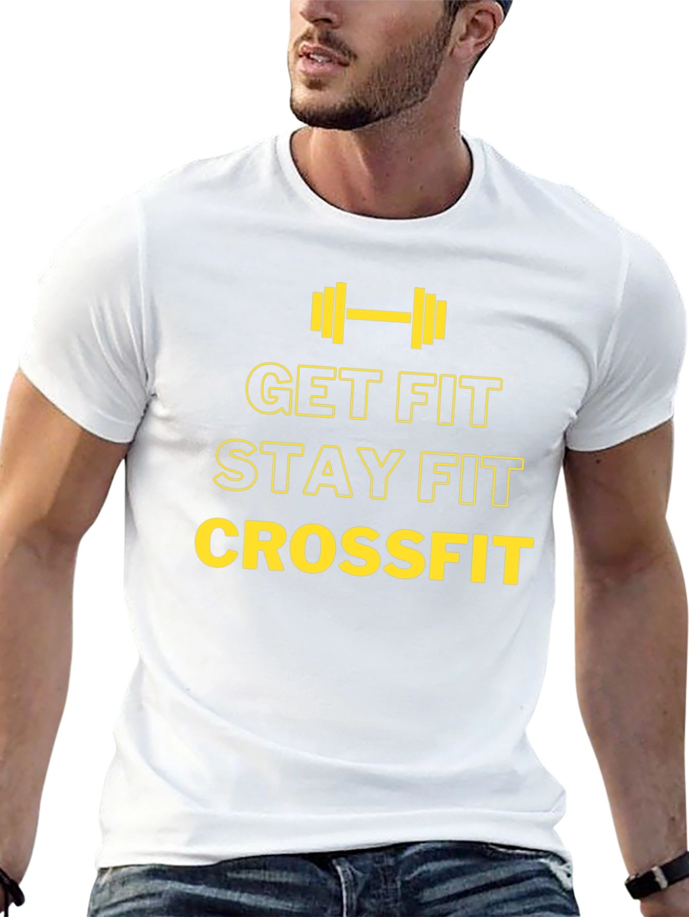 Crossfit Get Fit Stay Fit Black T-Shirt