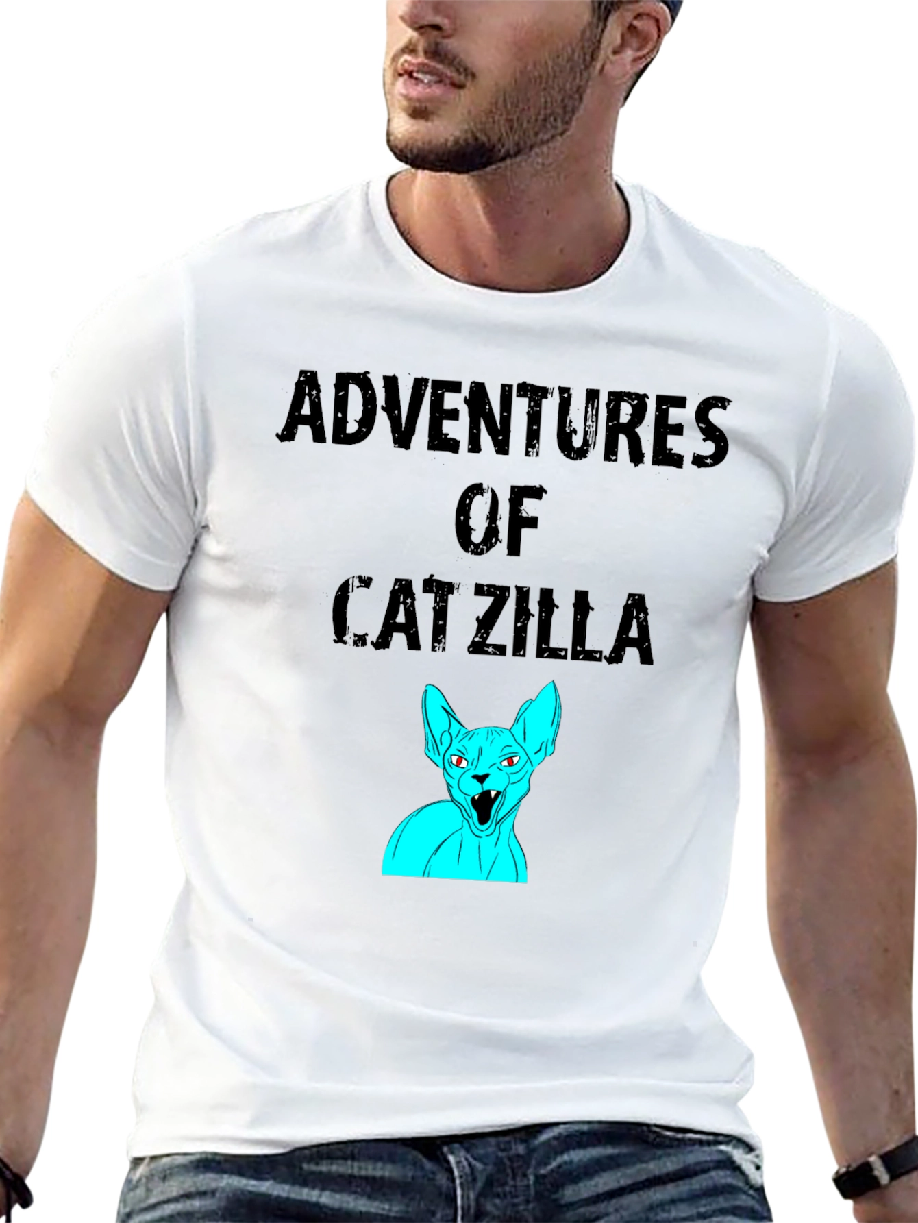 Adventures of Catzilla Black Graphic Tee