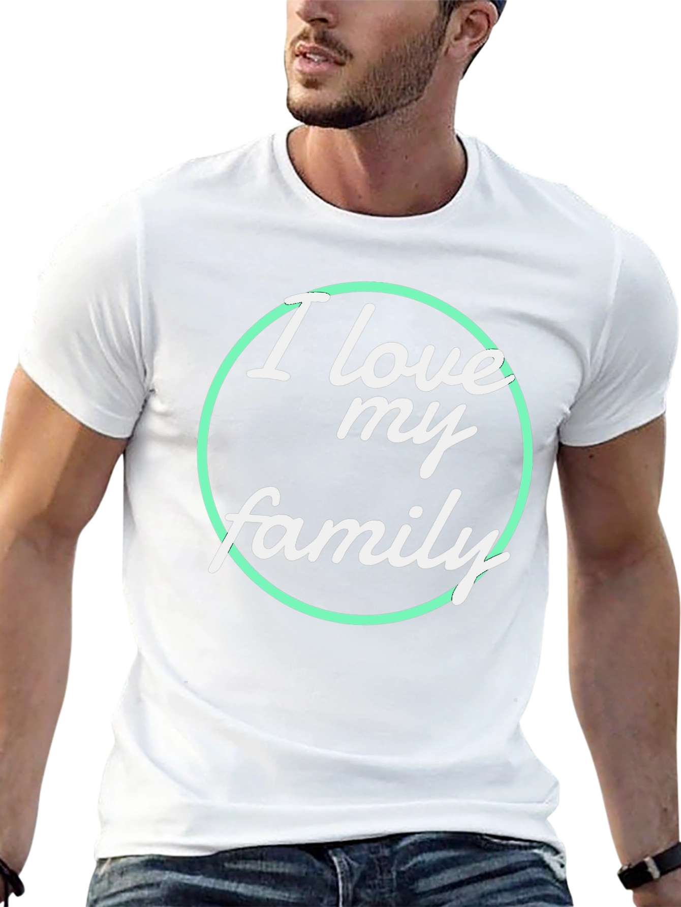 I Love My Family Graphic T-Shirt