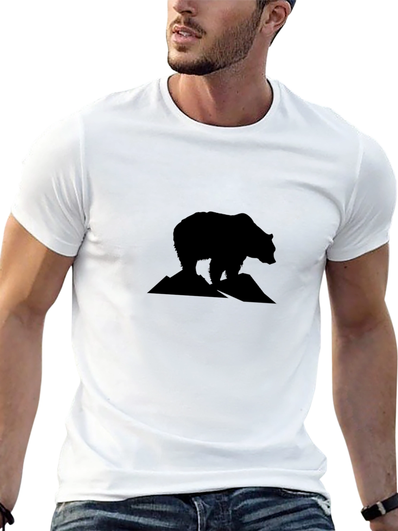 Black Bear Silhouette Graphic Tee