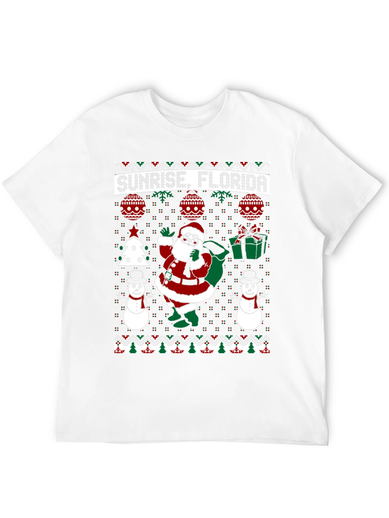 Sunrise Florida Christmas T-Shirt Santa Holiday