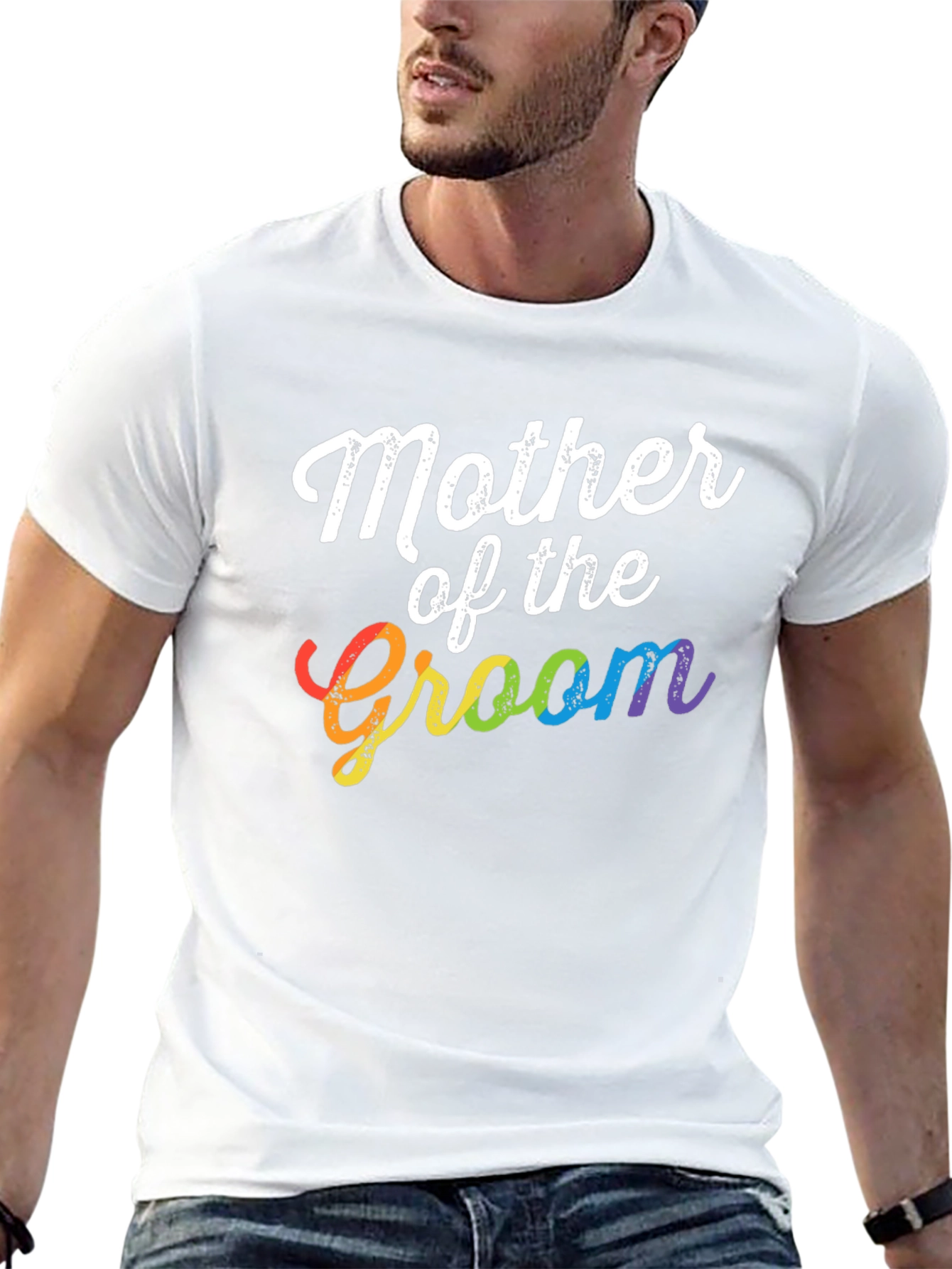 Mother of the Groom Rainbow T-Shirt