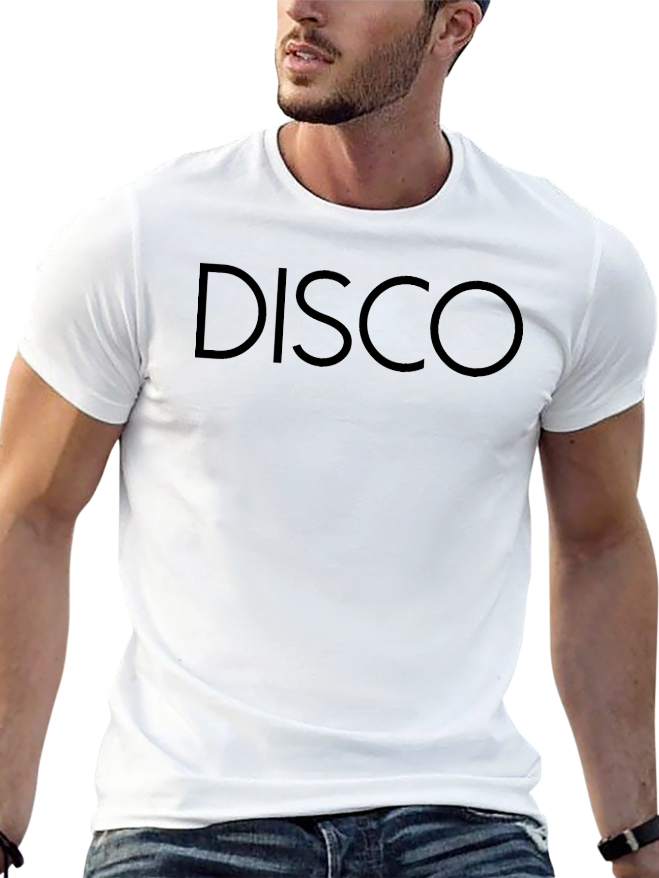 Mens Black Disco Graphic T-Shirt