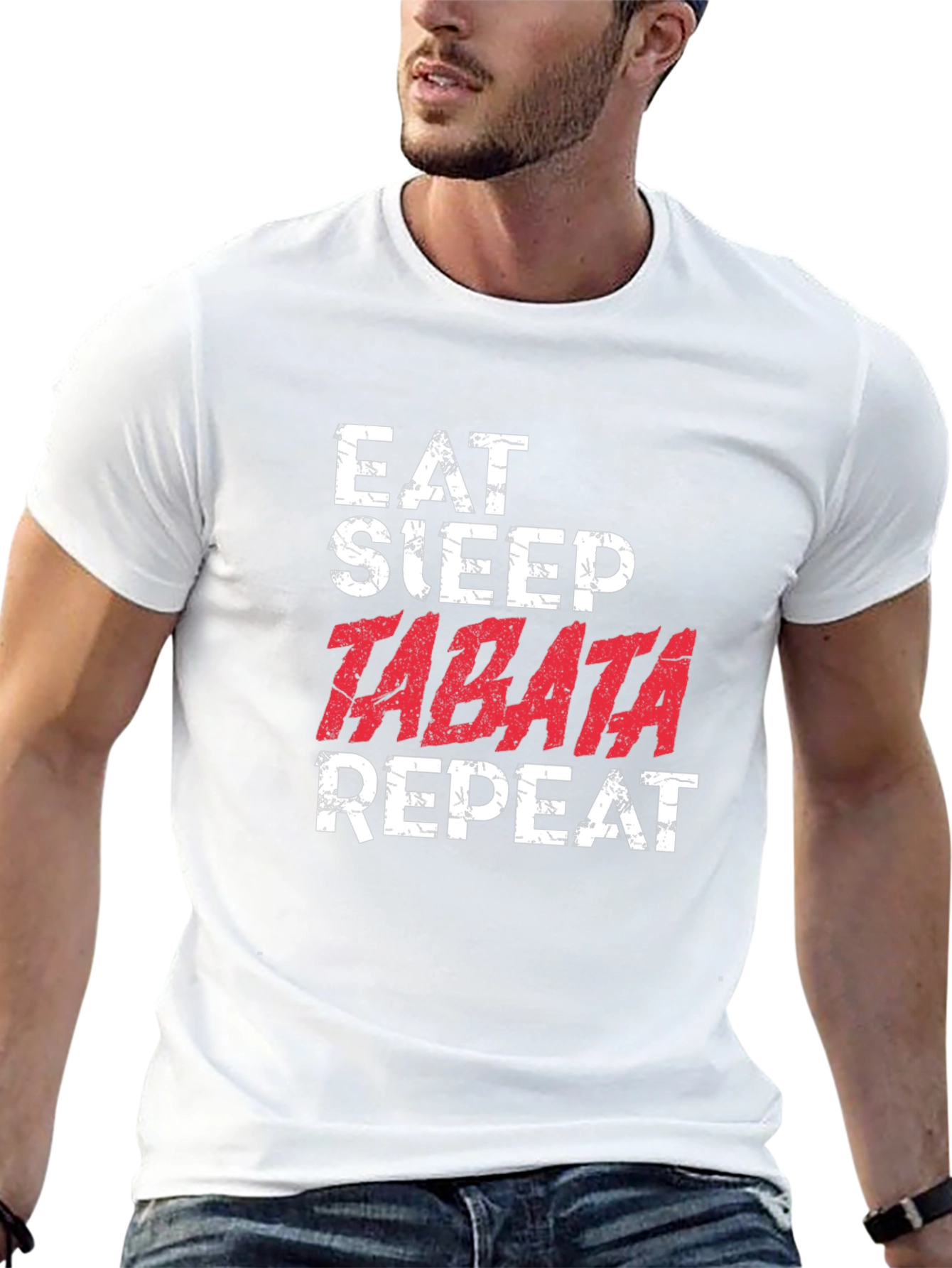 Eat Sleep Tabata Repeat Graphic T-Shirt