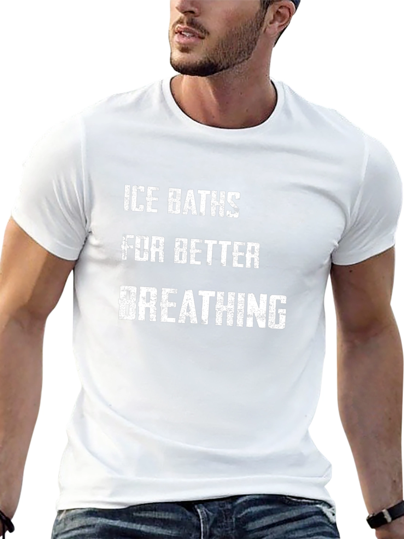 Ice Baths for Better Breathing Black T-Shirt
