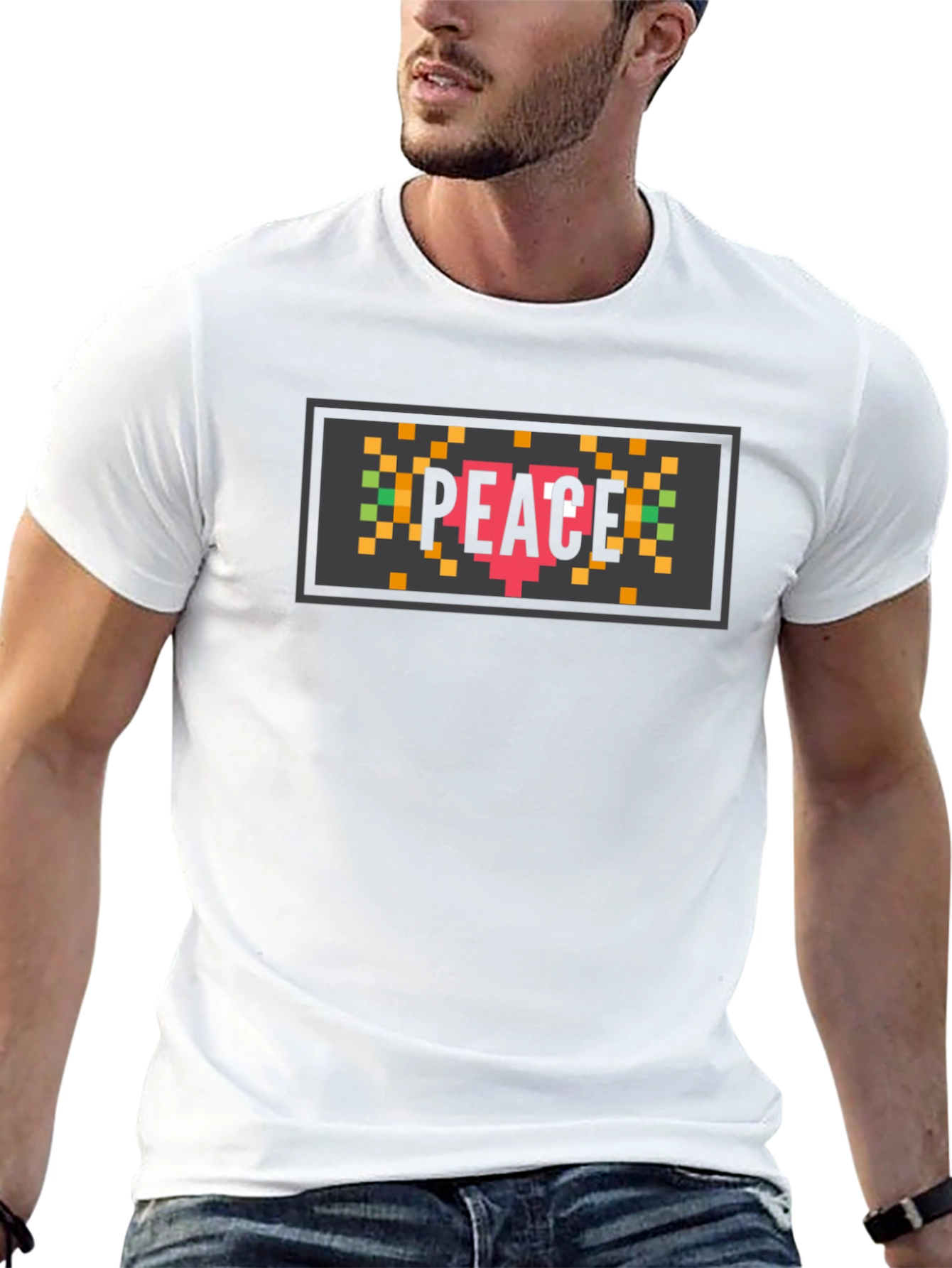 Pixel Peace T-Shirt - Retro Gaming Style