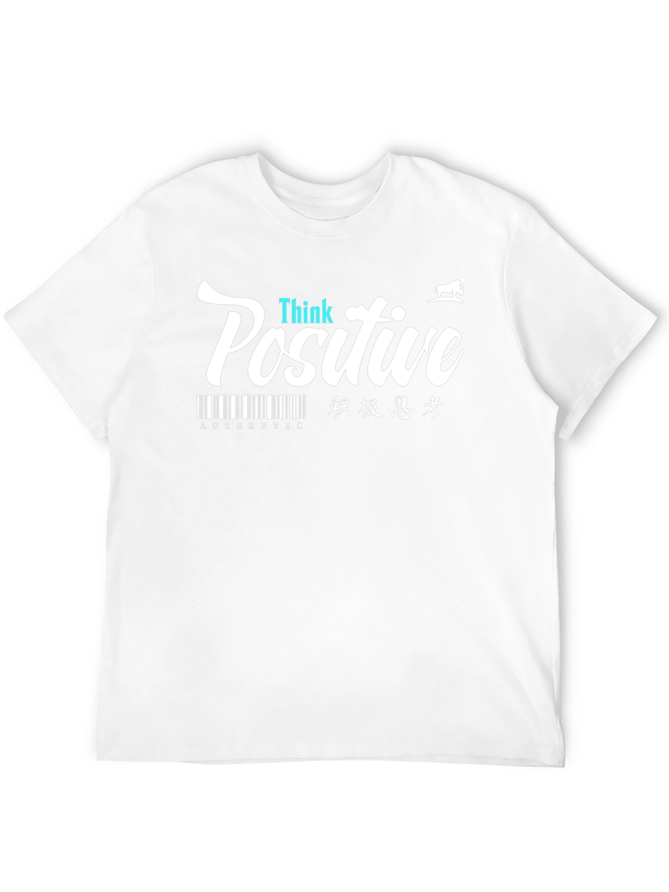 Think Positive Graphic Tee - Mens Black T-Shirt