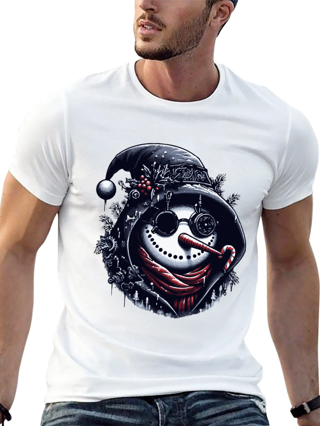 Steampunk Snowman Graphic Tee