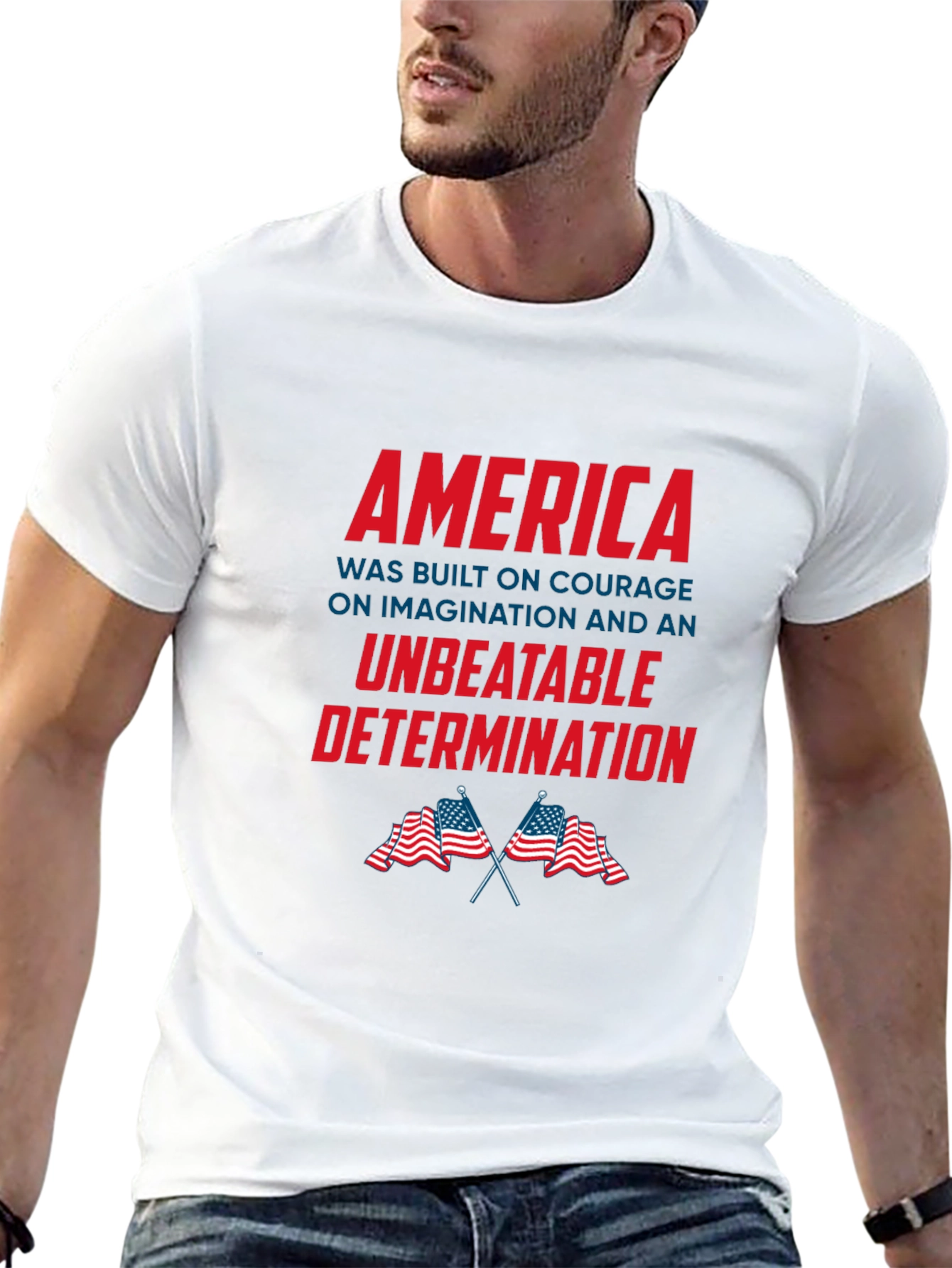 America Courage and Determination Patriotic T-Shirt