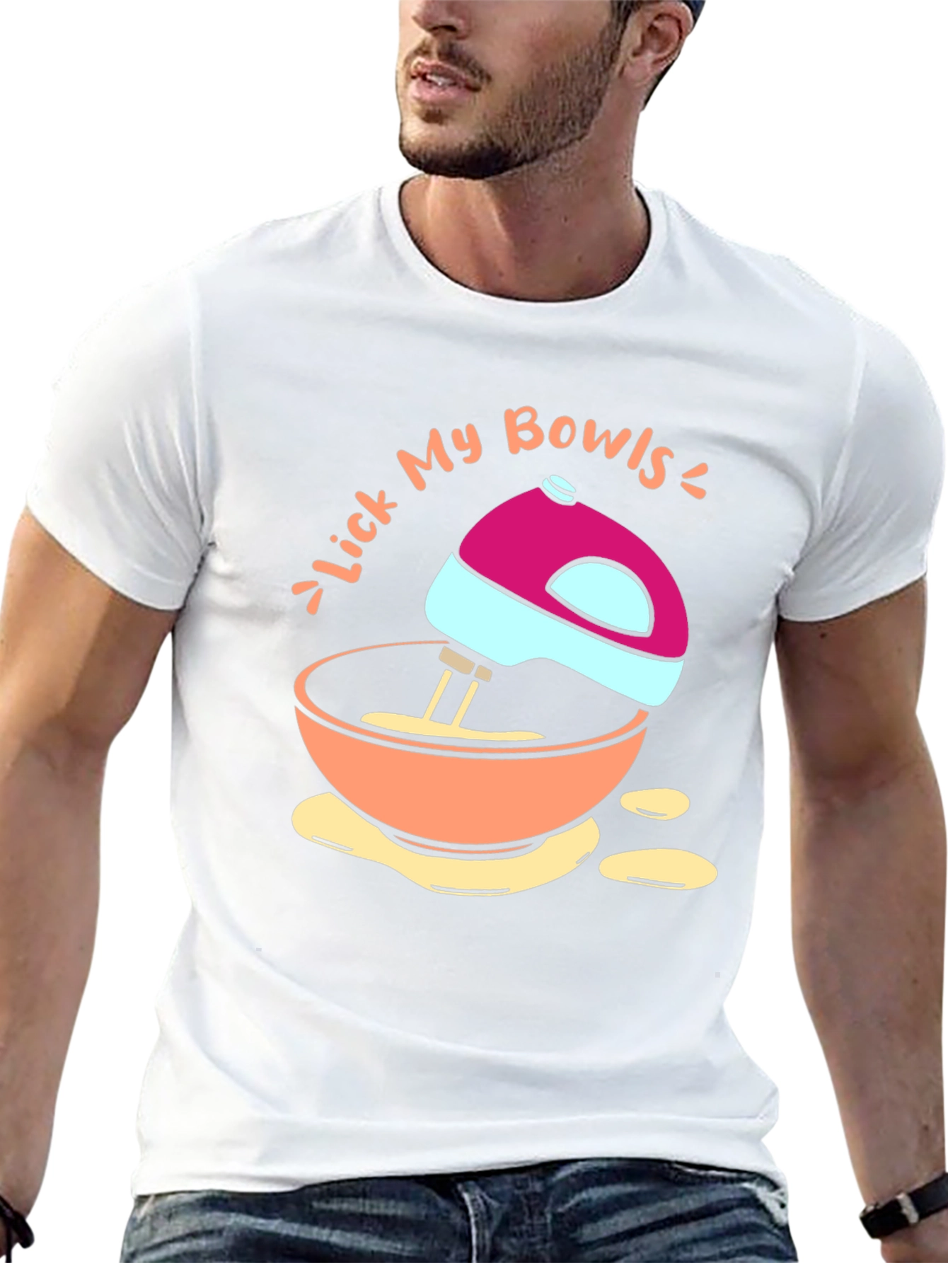 Lick My Bowls Graphic T-Shirt - Funny Baking Tee