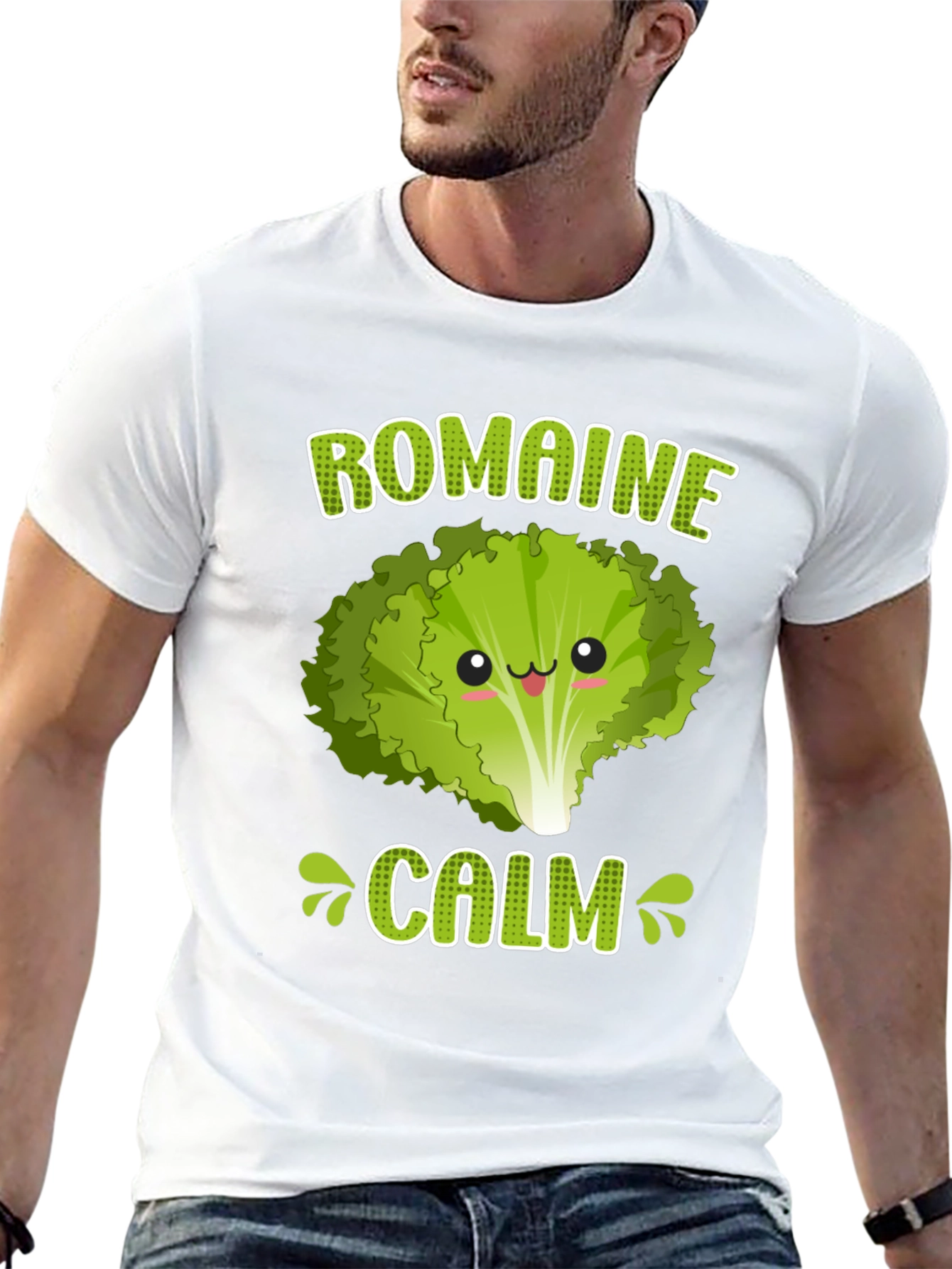 Romaine Calm T-Shirt - Funny Lettuce Pun Tee