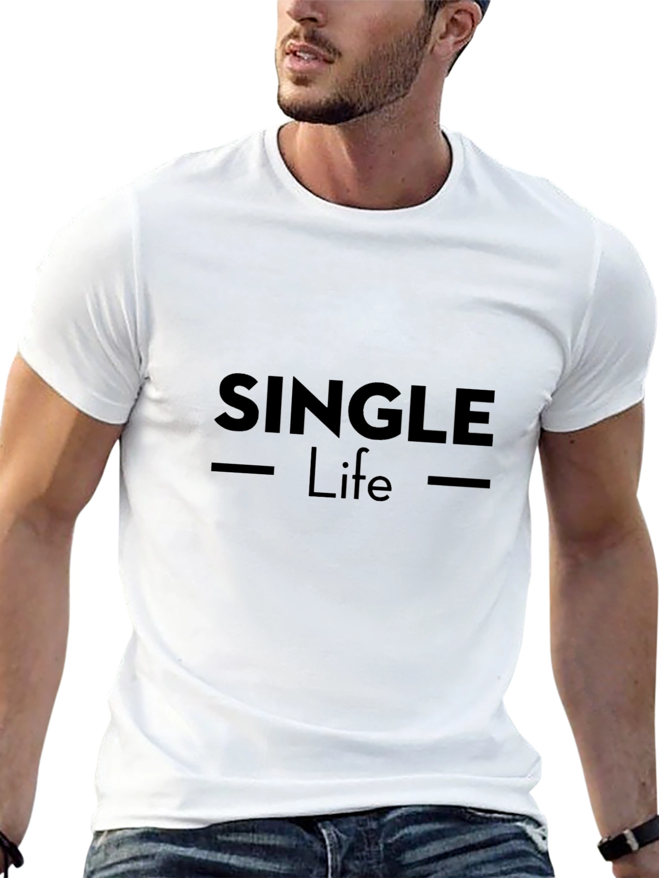 Single Life Black T-Shirt - Modern Graphic Tee