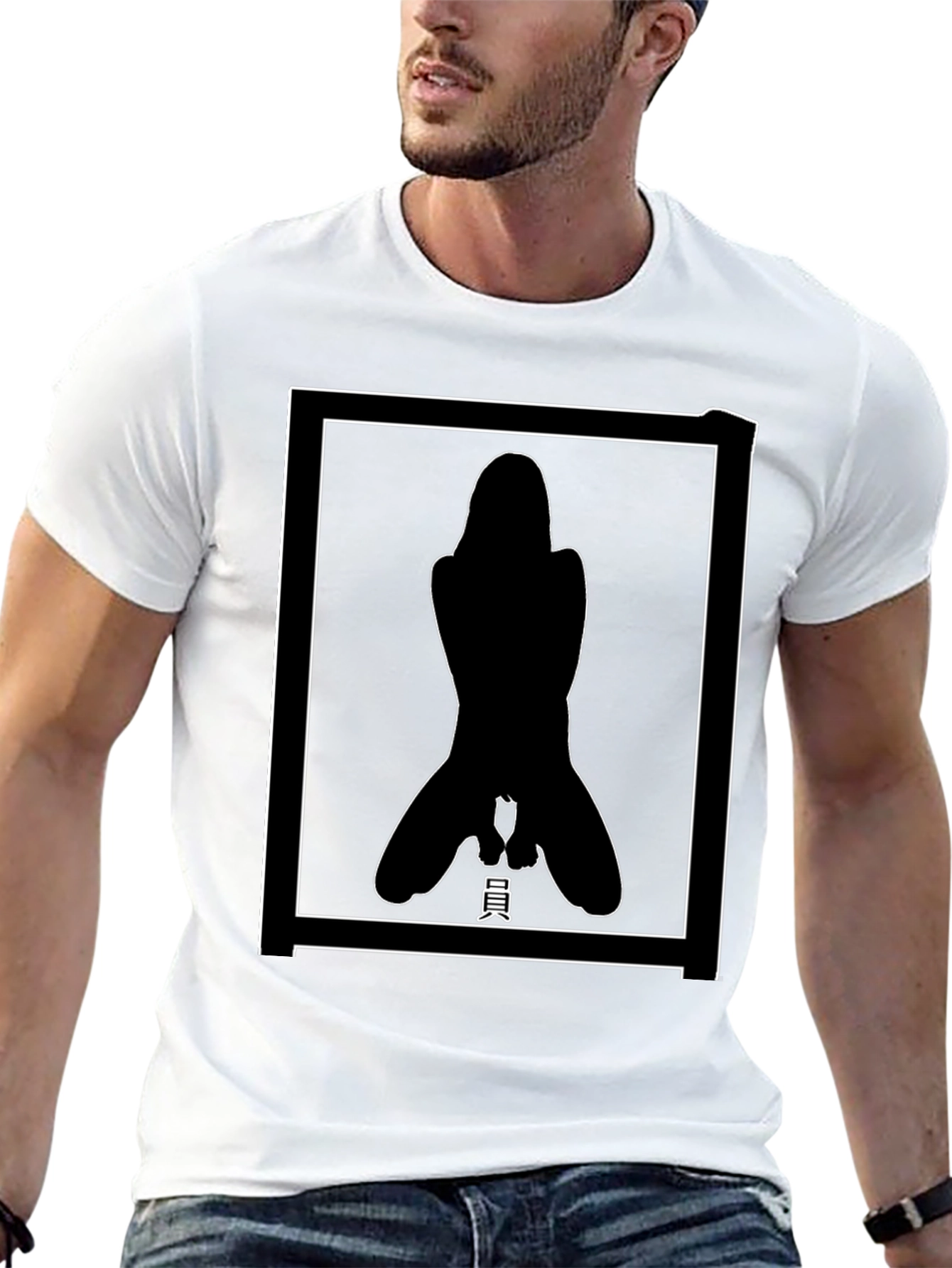 Edgy Graphic Tee - Bold Silhouette Design