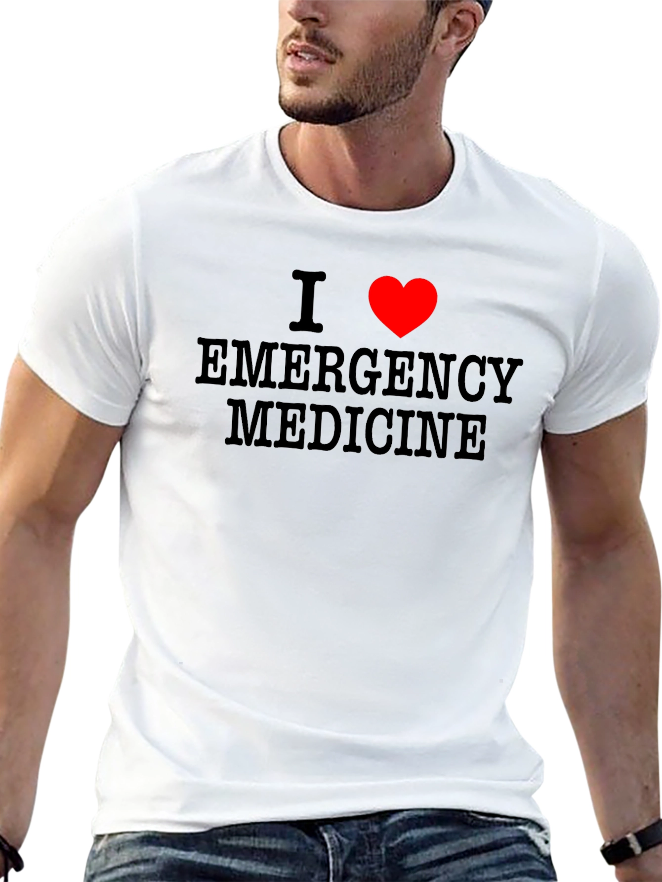 I Love Emergency Medicine Black T-Shirt