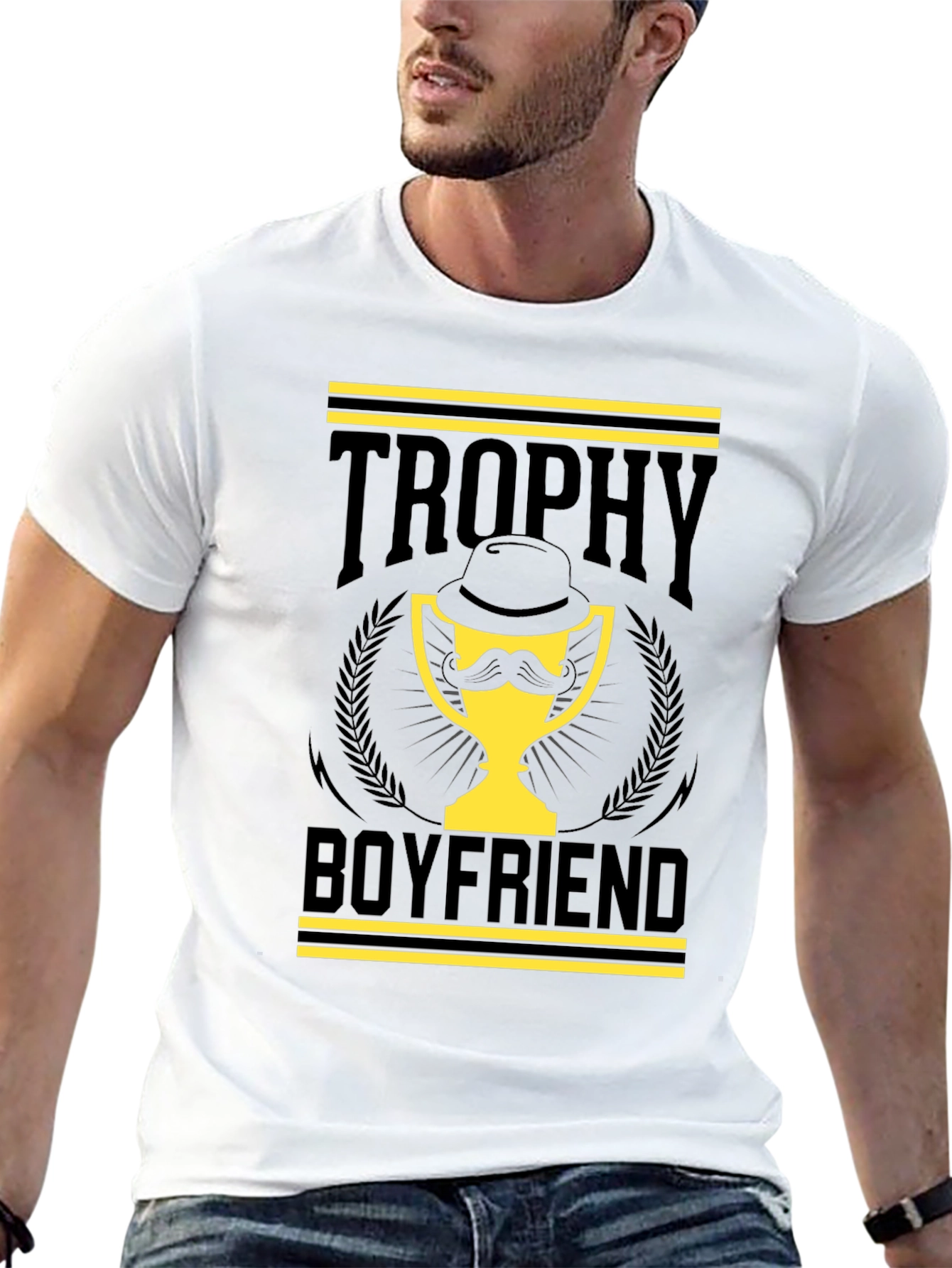Trophy Boyfriend Graphic Tee - Black