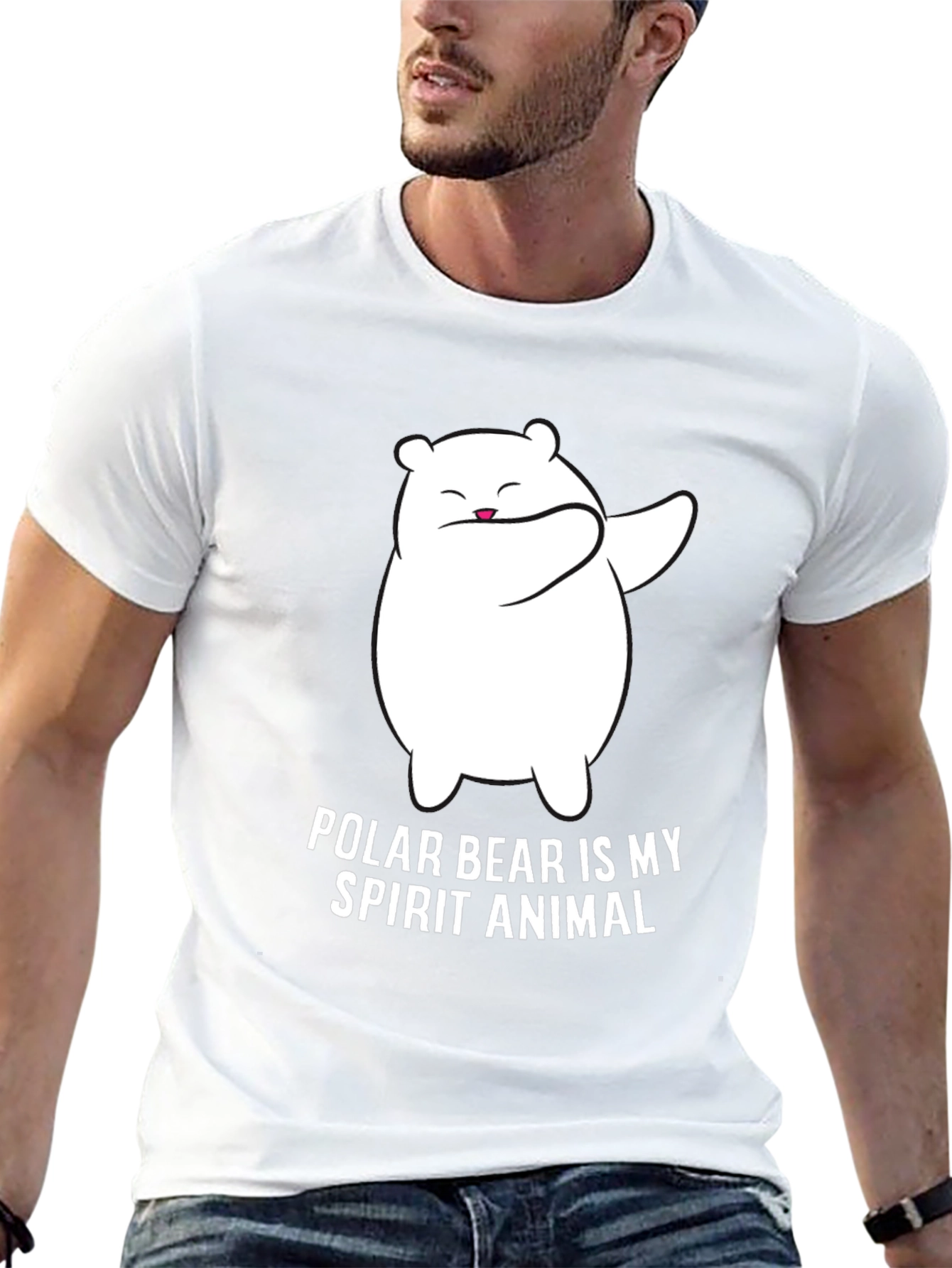 Polar Bear Spirit Animal T-Shirt - Black Graphic Tee