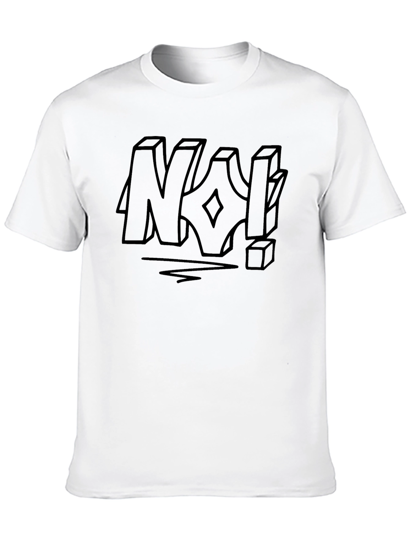 Edgy Graphic Tee: NO! Statement Shirt