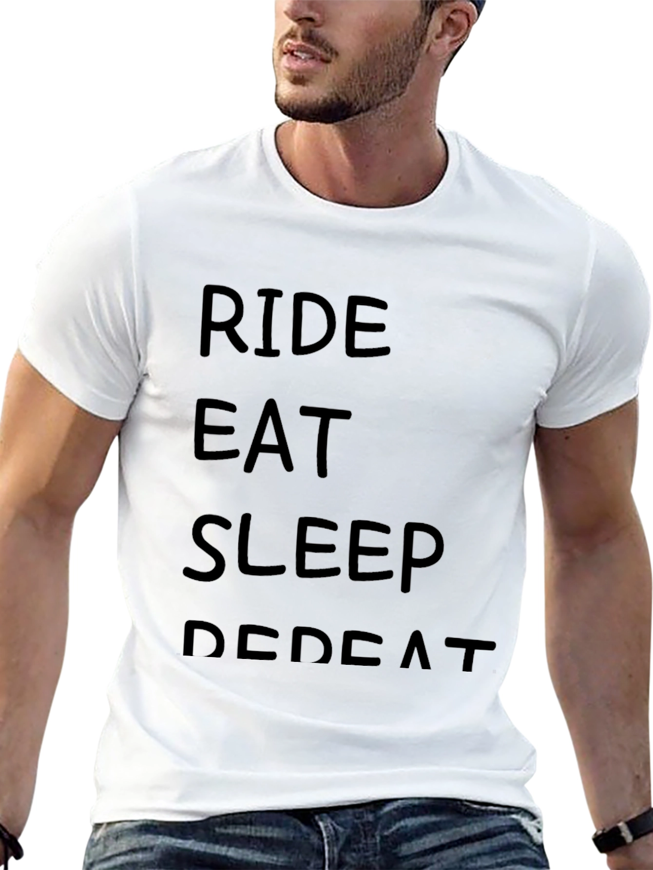 Ride Eat Sleep Repeat Black T-Shirt