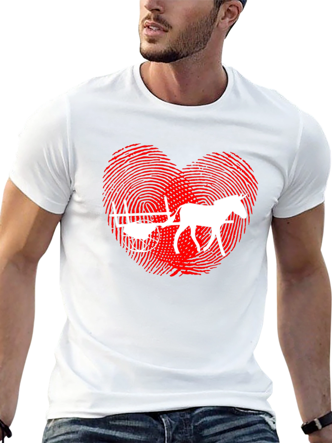 Horse Cart Love Heart T-Shirt