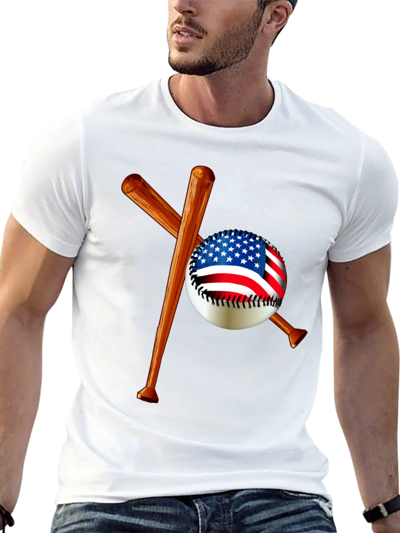 USA Baseball T-Shirt - Patriotic Sport Tee