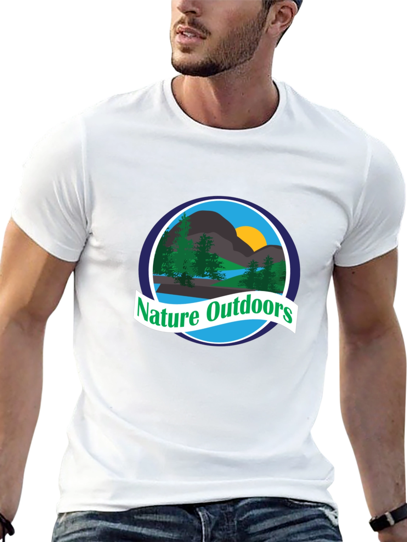 Nature Outdoors Graphic T-Shirt - Black