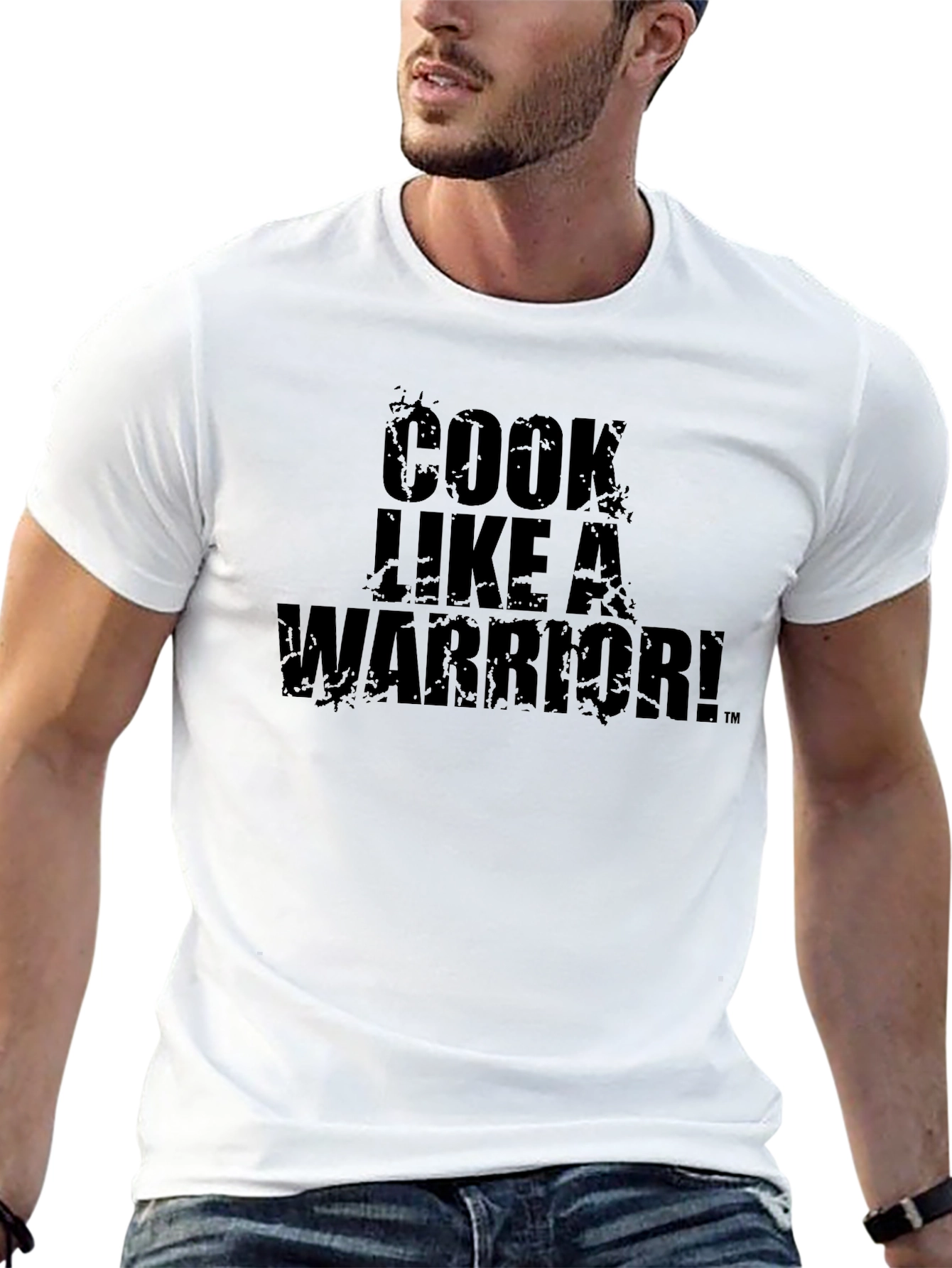 Cook Like A Warrior Black Graphic T-Shirt
