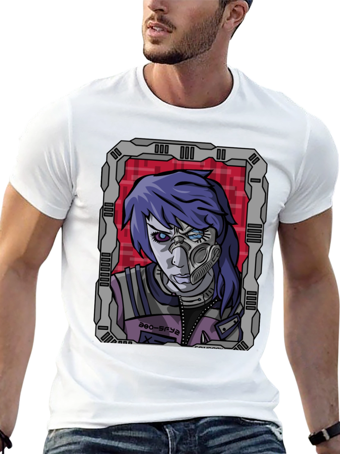 Cyberpunk Anime Graphic Tee - Futuristic Style