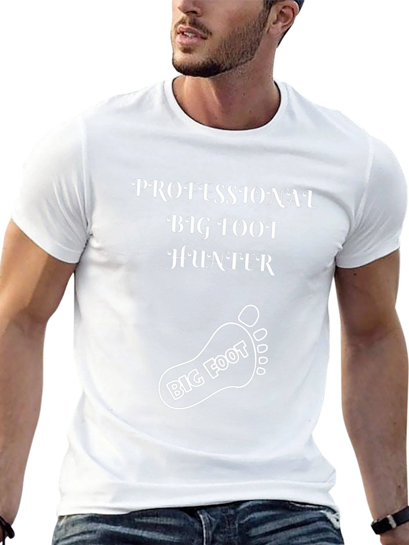 Professional Bigfoot Hunter Black Graphic Tee