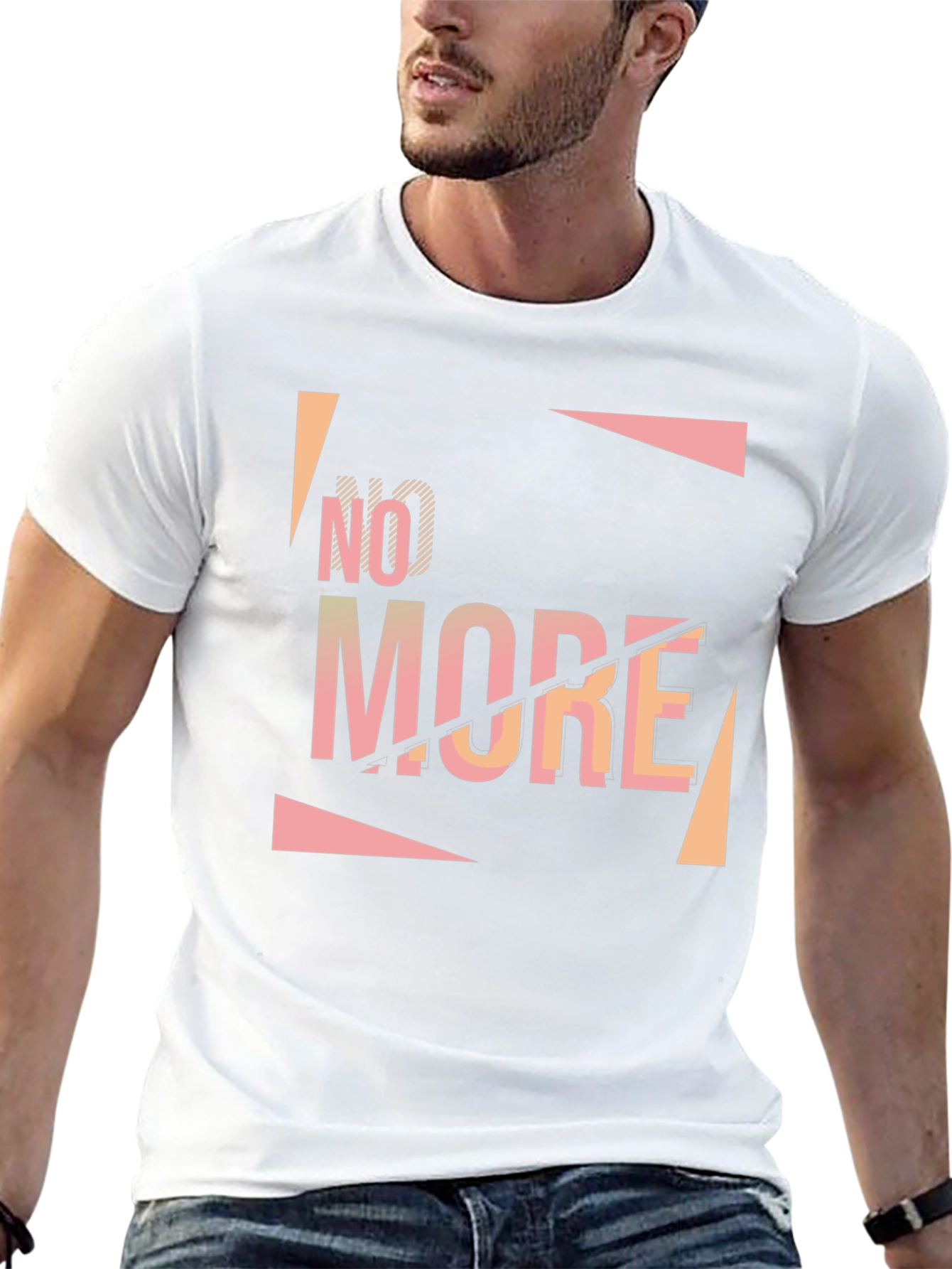 Edgy No More Graphic Black T-Shirt