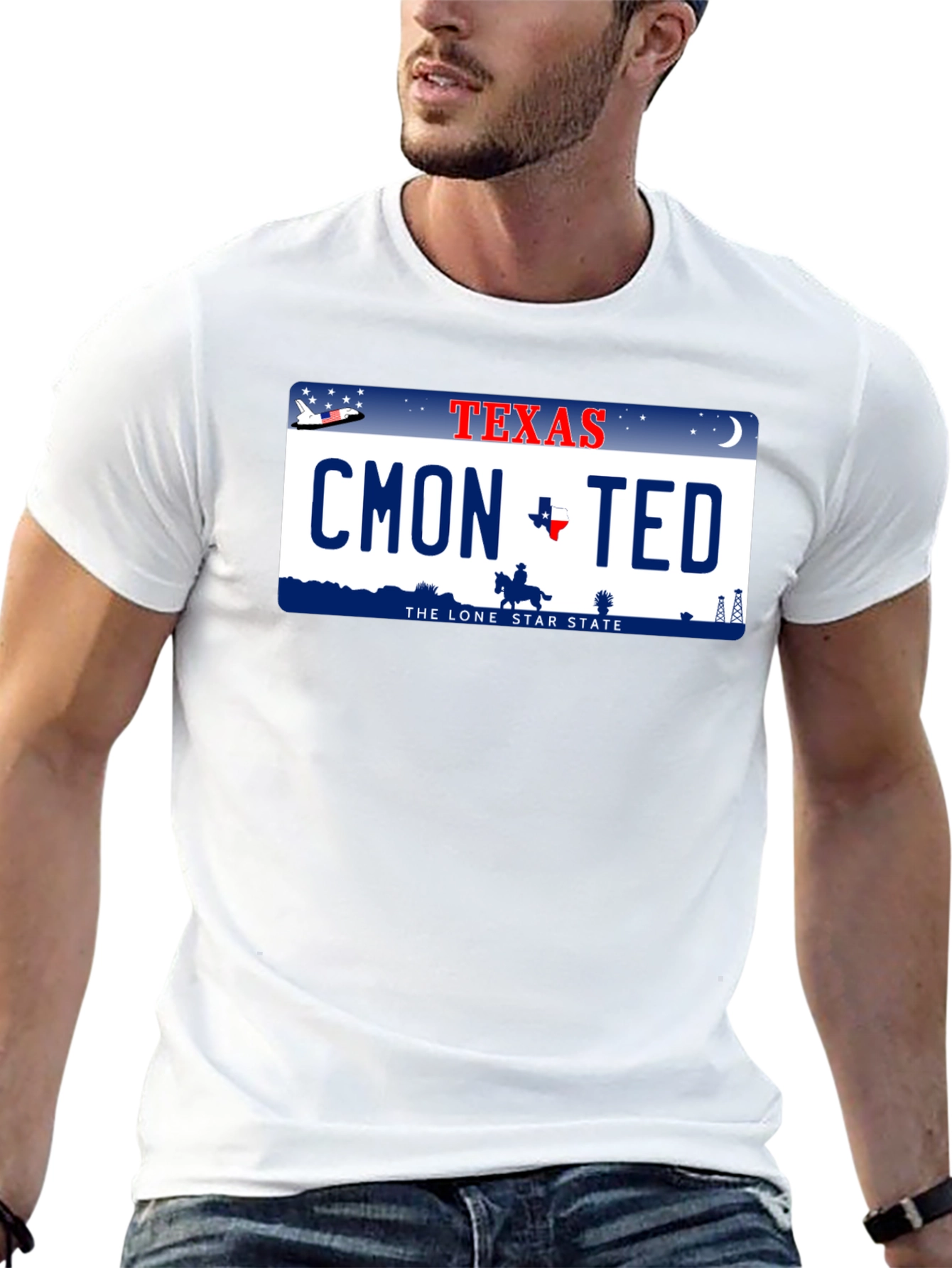 Cmon Ted Texas License Plate T-Shirt