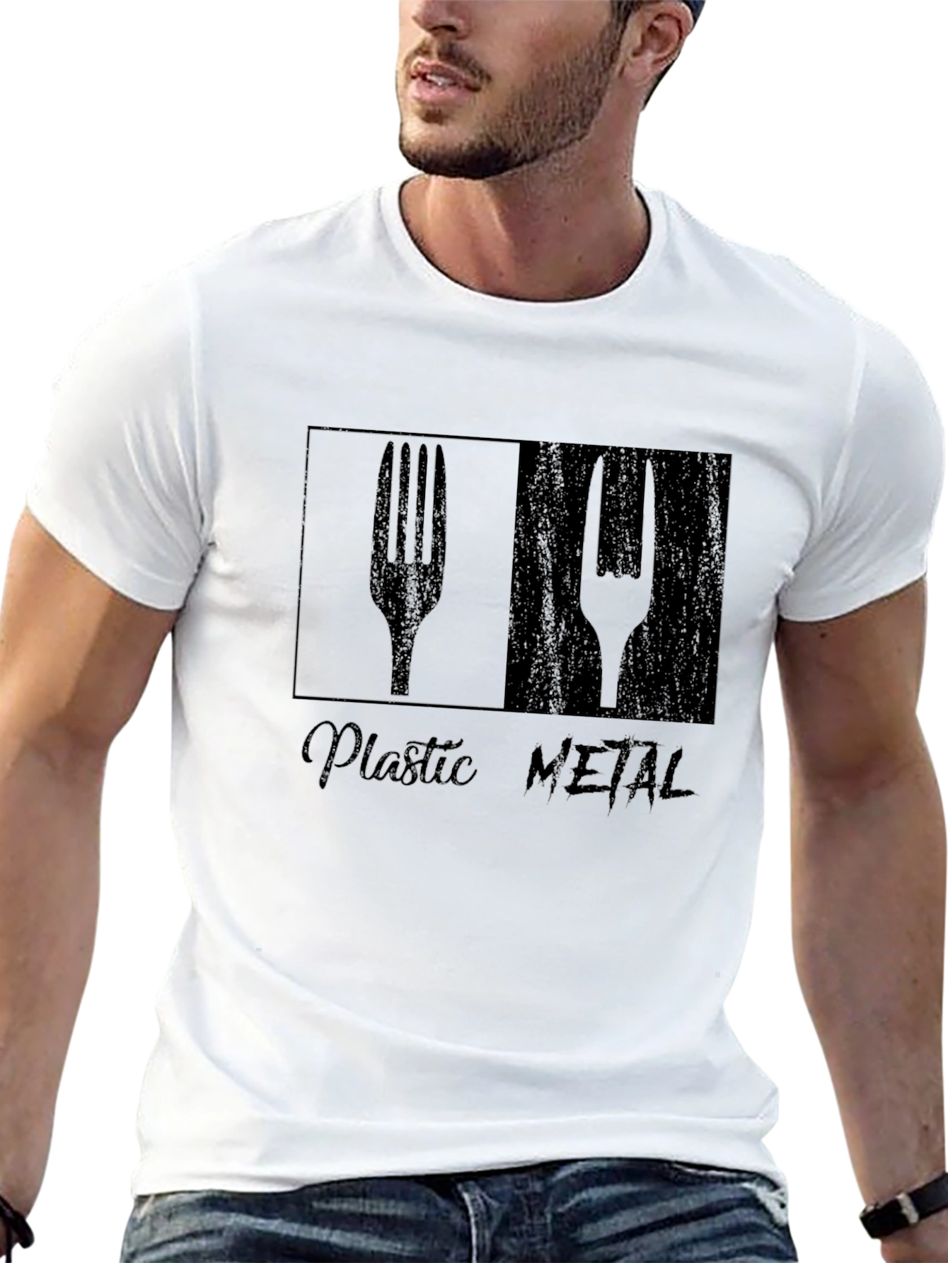 Plastic Metal T-Shirt - Heavy Humor Tee
