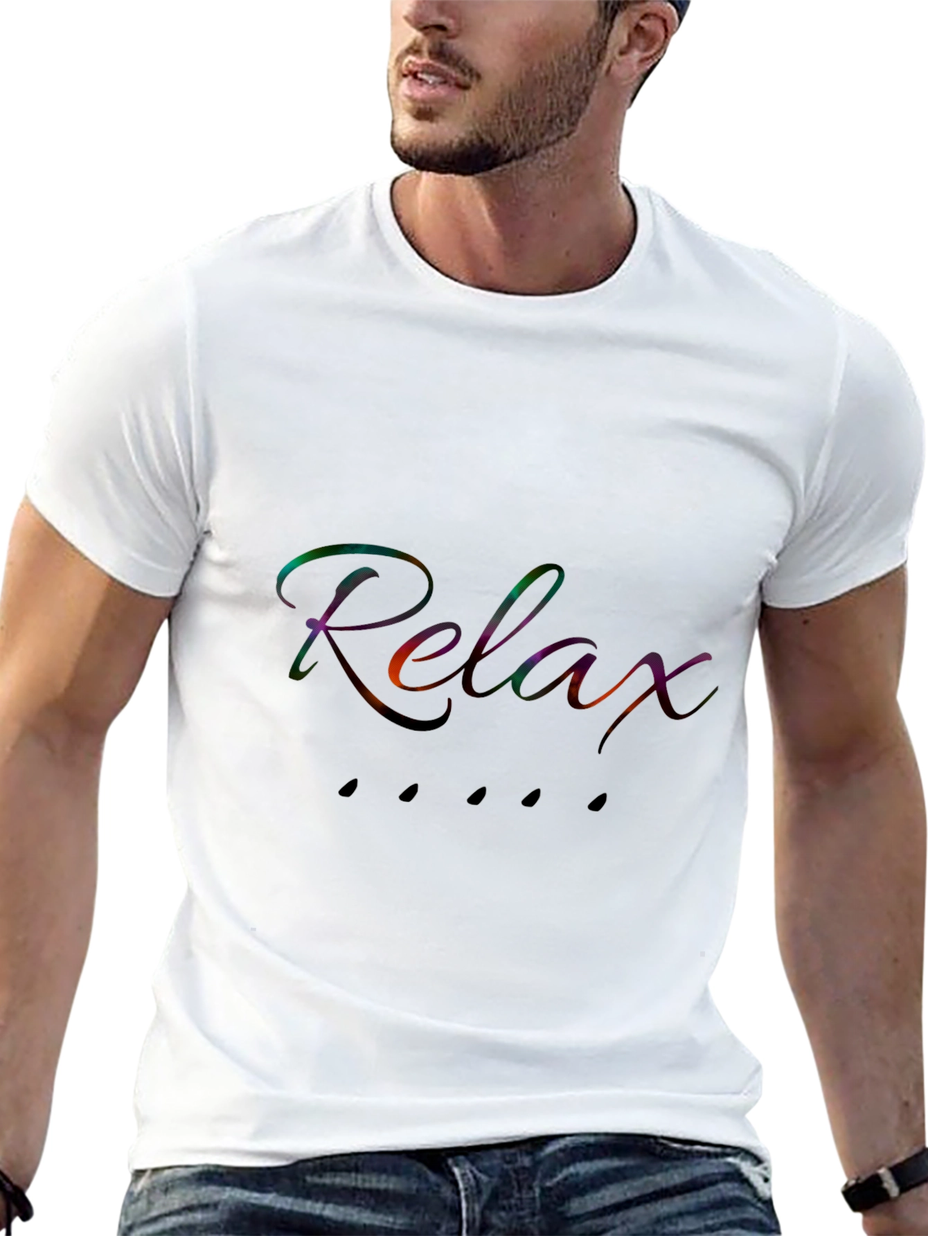 Relax Black T-Shirt - Stylish Casual Wear