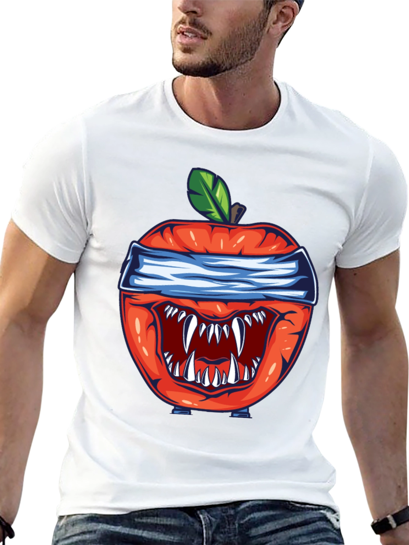Monster Apple Graphic Tee - Unique Design